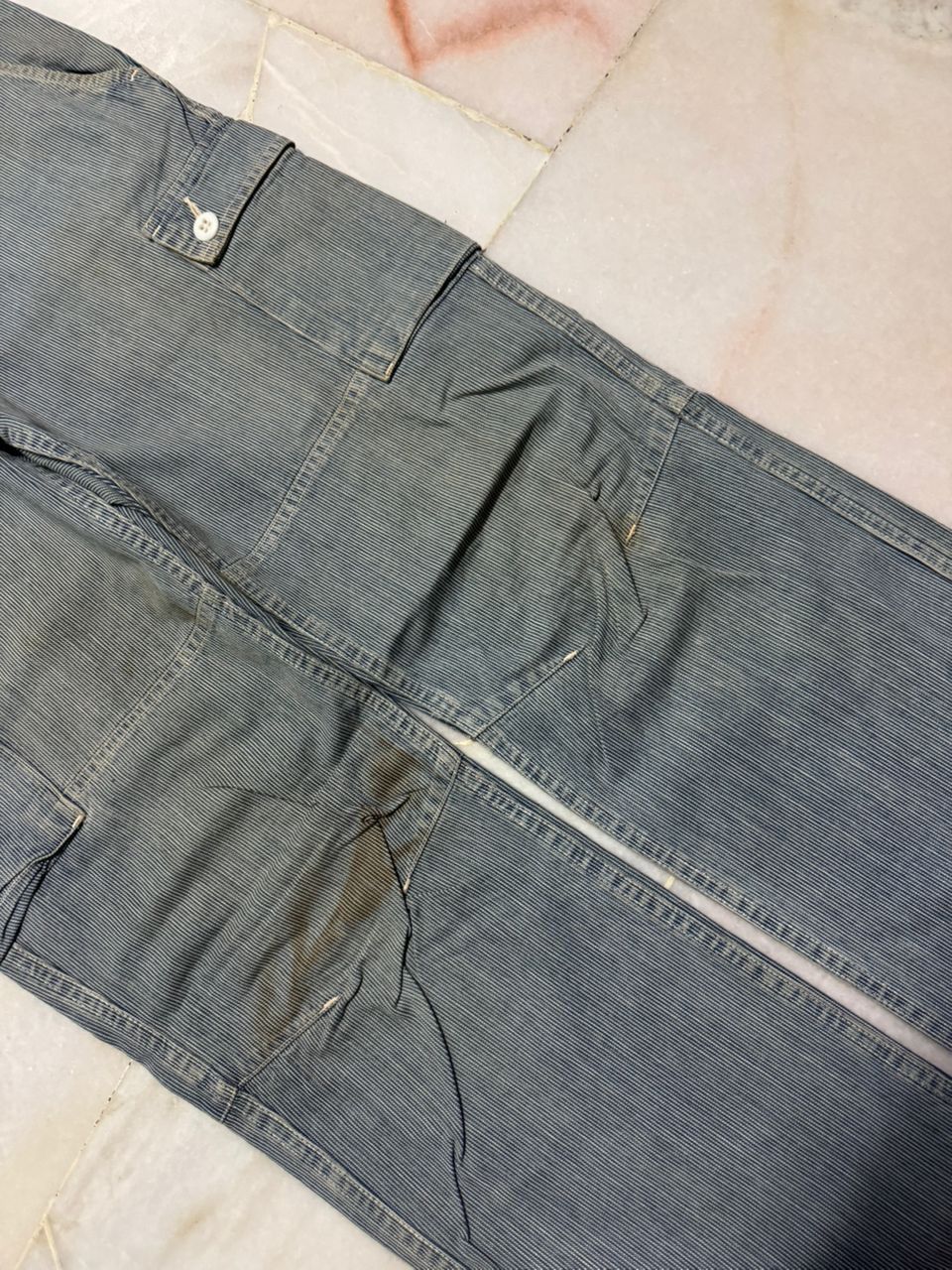 Japanese Brand 💥Insane💥90s Thrashed General Supply Hickory Tactical Cargo Size US 33 - 7 Thumbnail