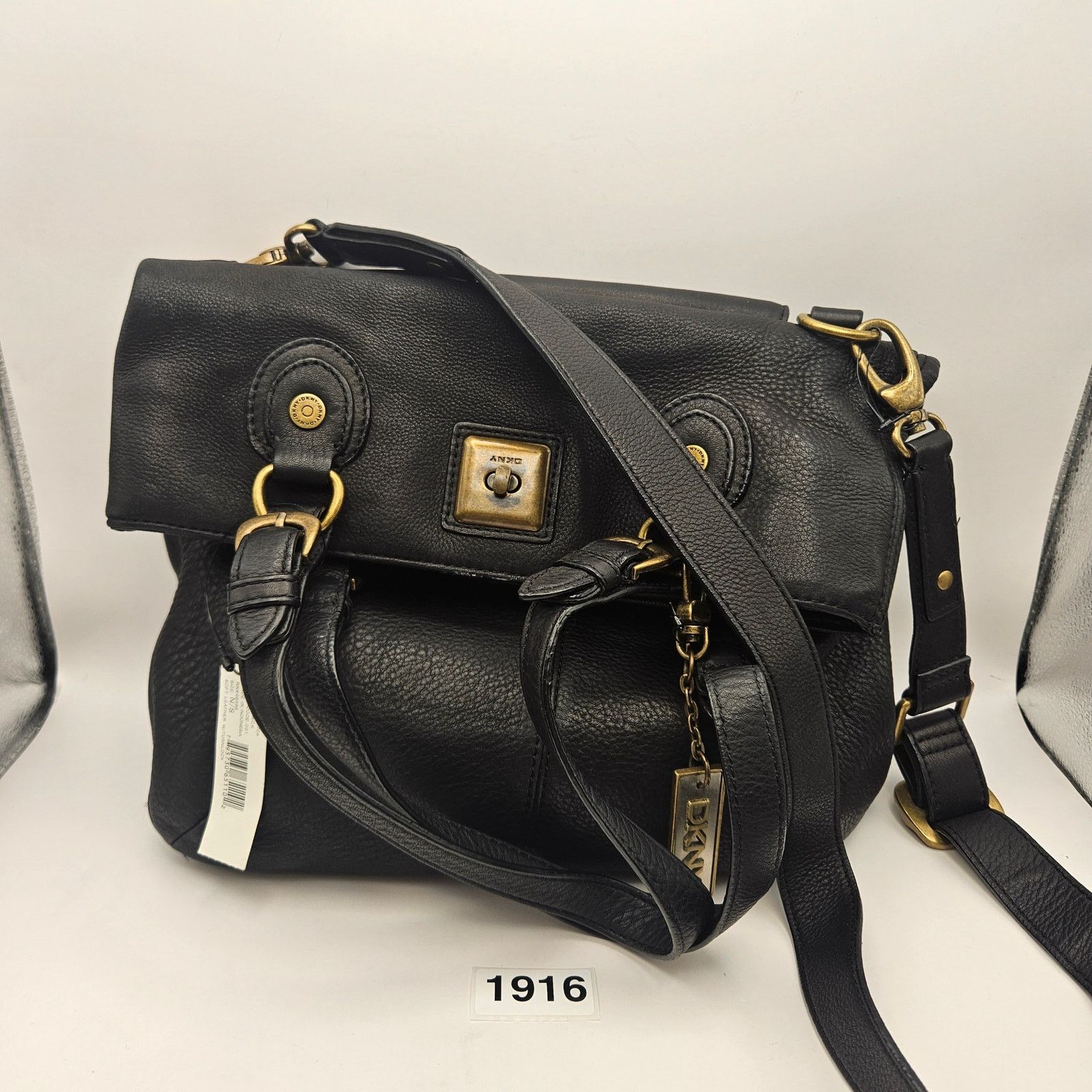 DKNY DKNY Y2K VINTAGE SOFT LEATHER SHOULDER BAG TURNLOCK NEW Size ONE SIZE - 2 Thumbnail