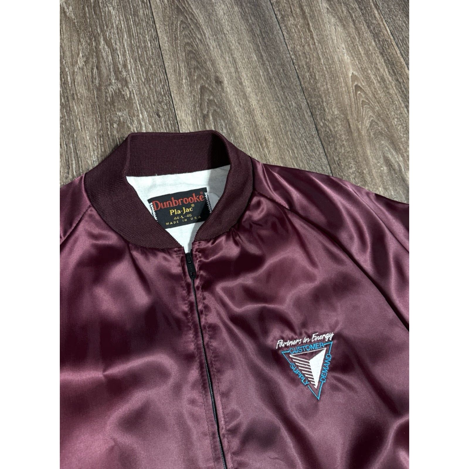 Dunbrooke VINTAGE Power Company Red Bomber Jacket Dunbrooke Pla-Jac Large L Unisex Adults Size US L / EU 52-54 / 3 - 2 Thumbnail