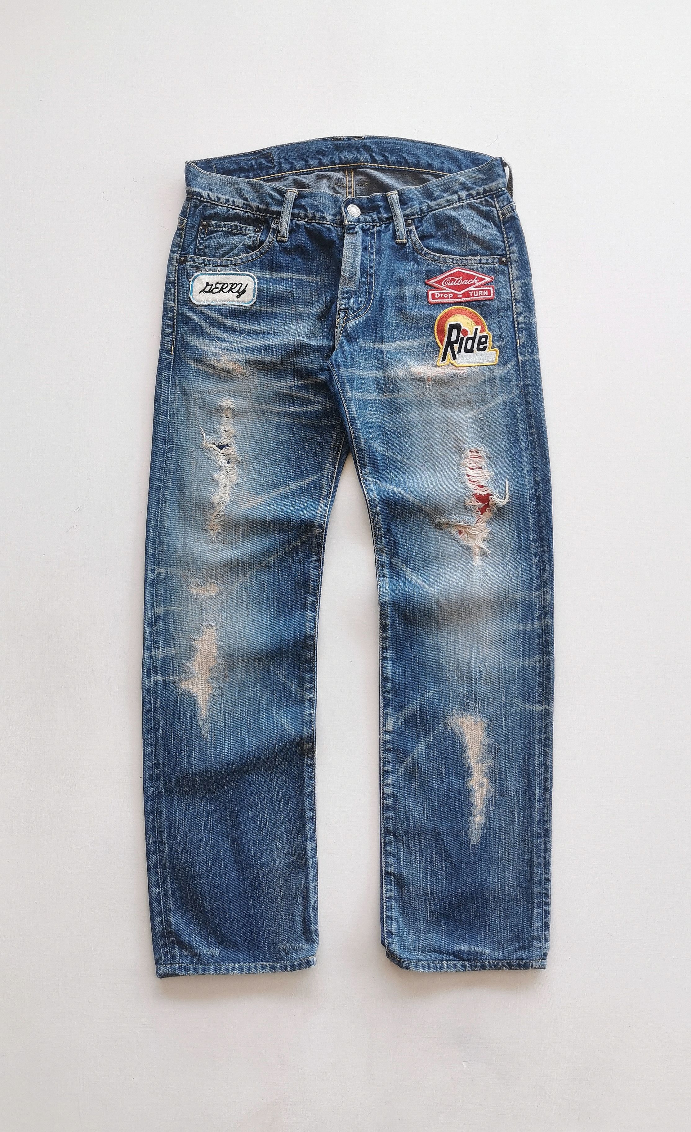 TMT T.M.T Japan Distressed Jeans Patches Style Kapital - 30'x28' Size US 30 / EU 46 - 1 Thumbnail