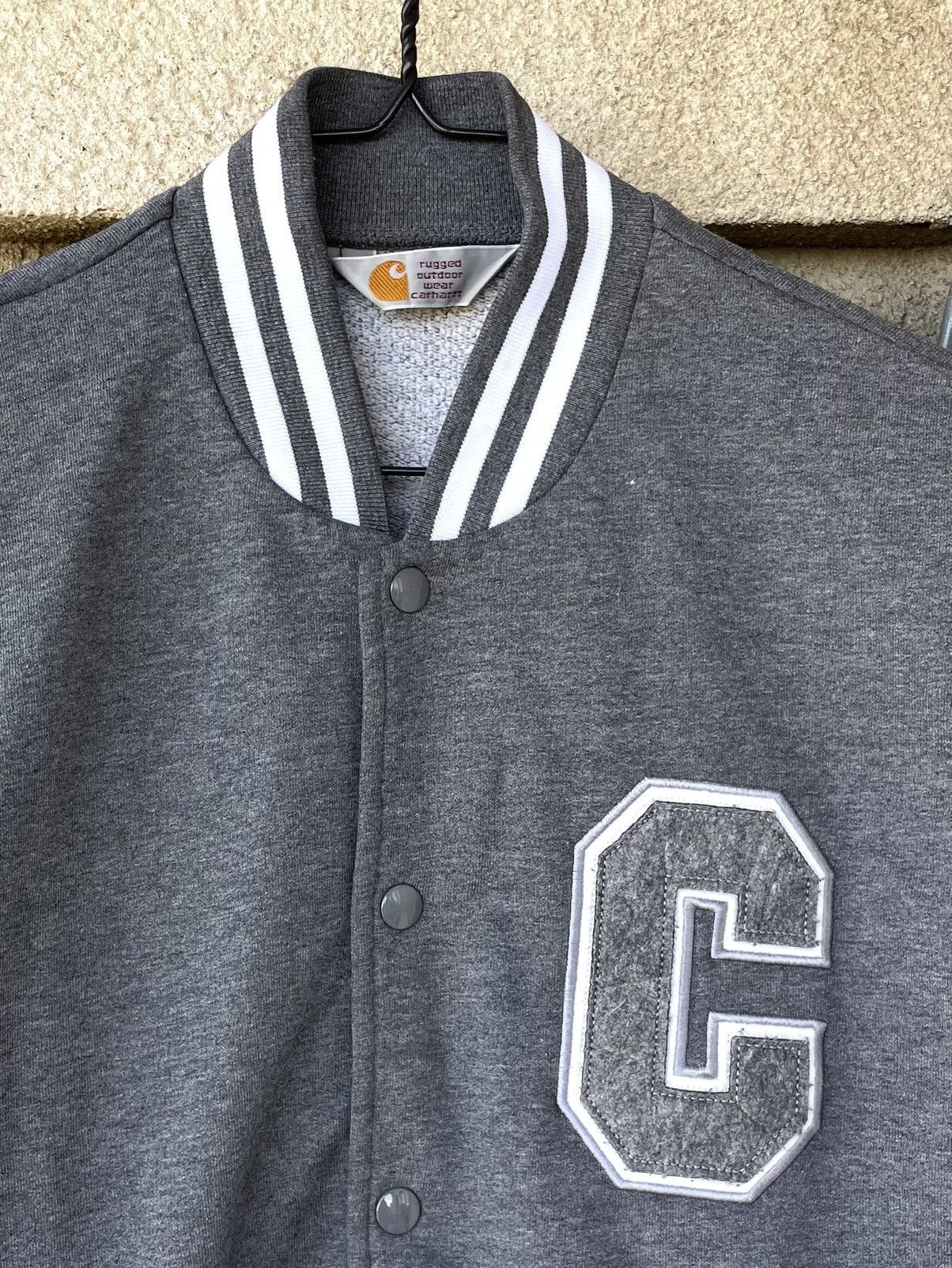 Carhartt Vintage Y2K Carhartt Cup Jacket Varsity Sweatshirt Hoodie Size US L / EU 52-54 / 3 - 3 Thumbnail