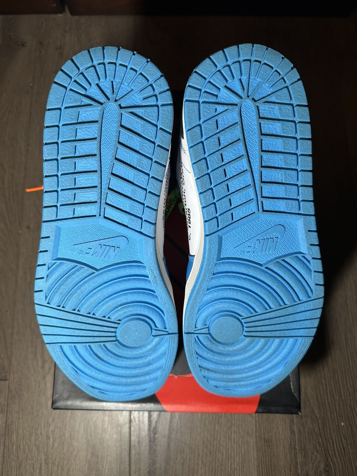 Jordan Brand × Off-White OFF WHITE JORDAN 1 UNC Size US 9.5 / EU 42-43 - 5 Thumbnail