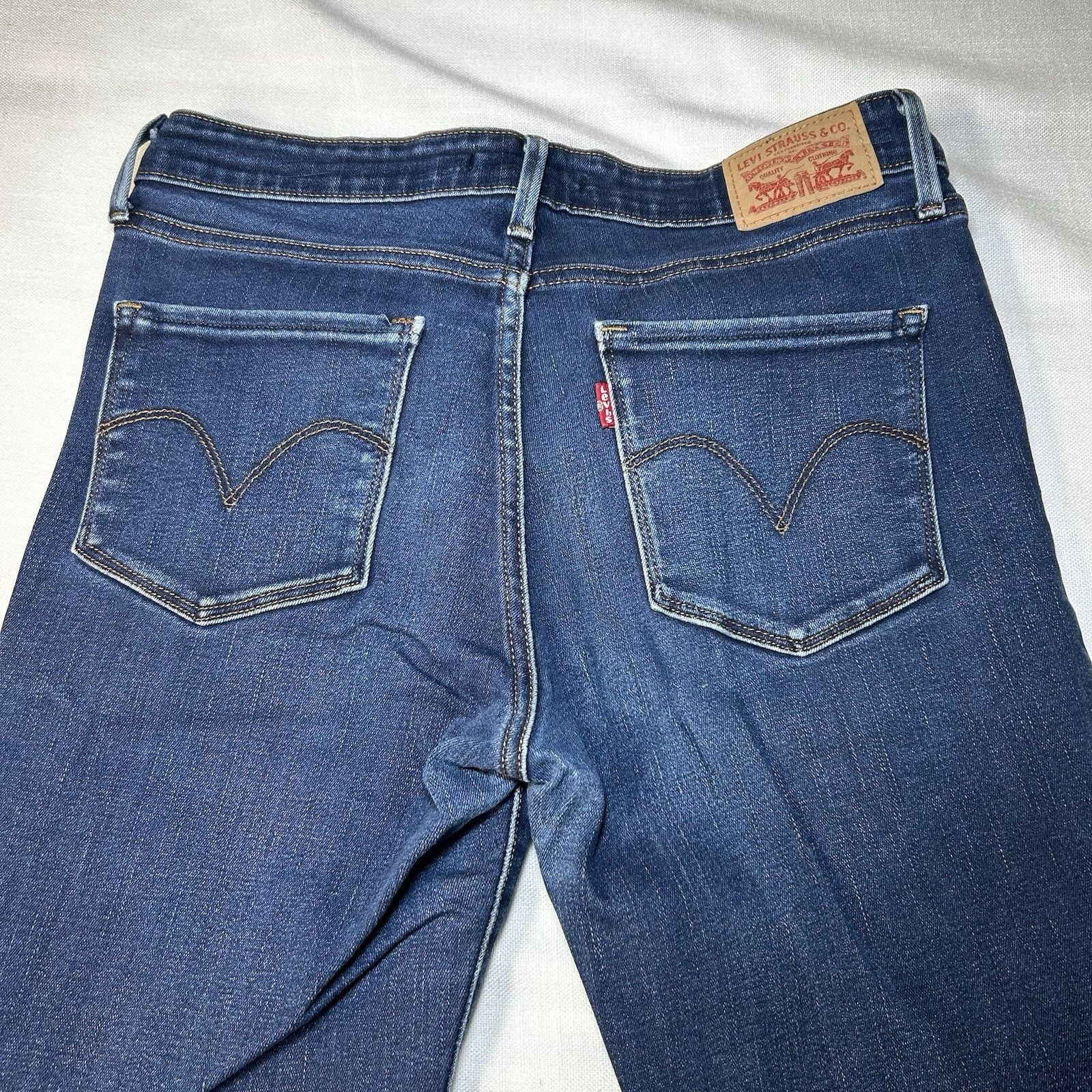 Levi's Levi Strauss Skinny Stretch Jeans Womens 8 Denim Mid Rise Size 30" / US 8 / IT 44 - 5 Thumbnail