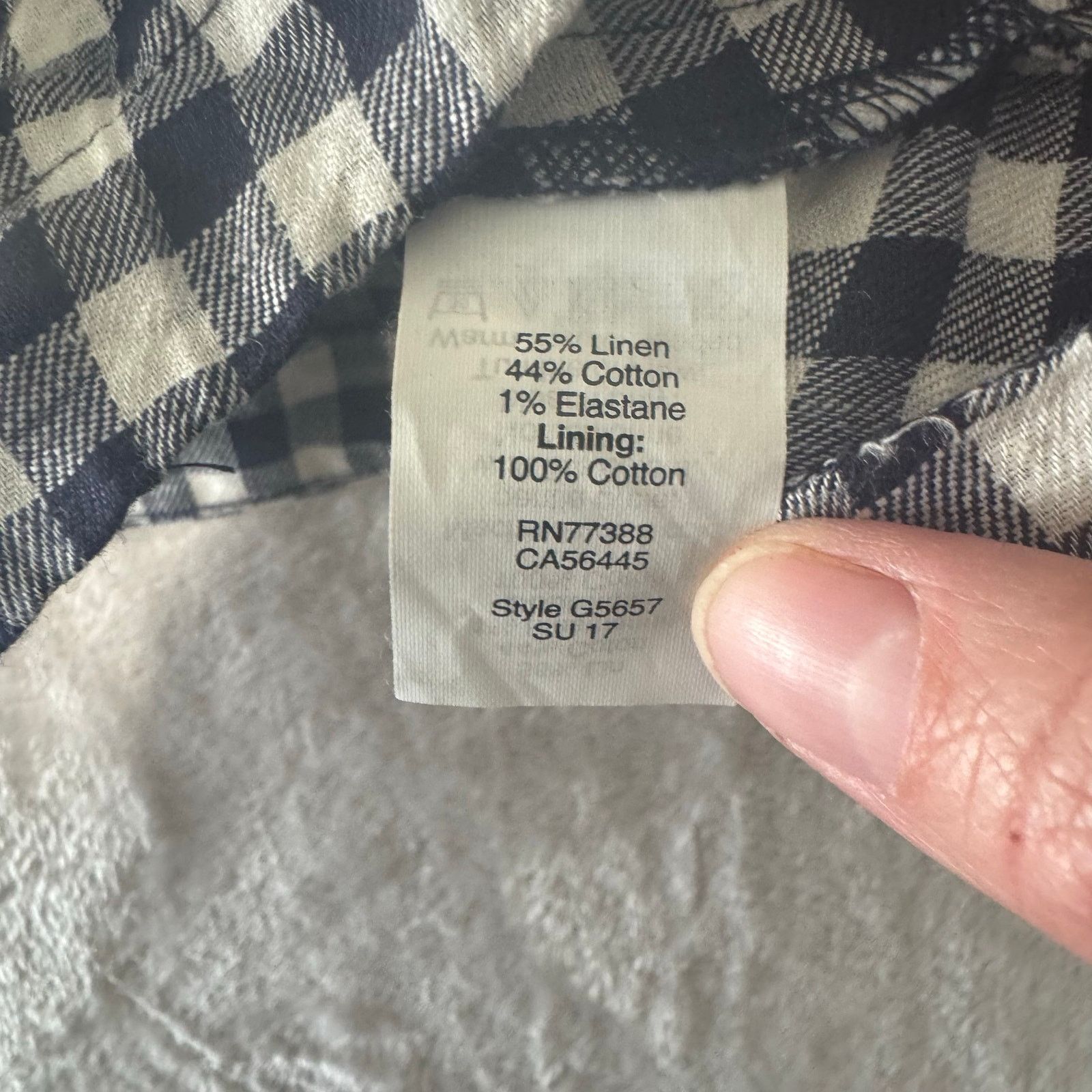 Madewell Madewell Women's Linen Blend Gingham Ruffle Mini Skirt S Size 27" / US 4 / IT 40 - 3 Thumbnail