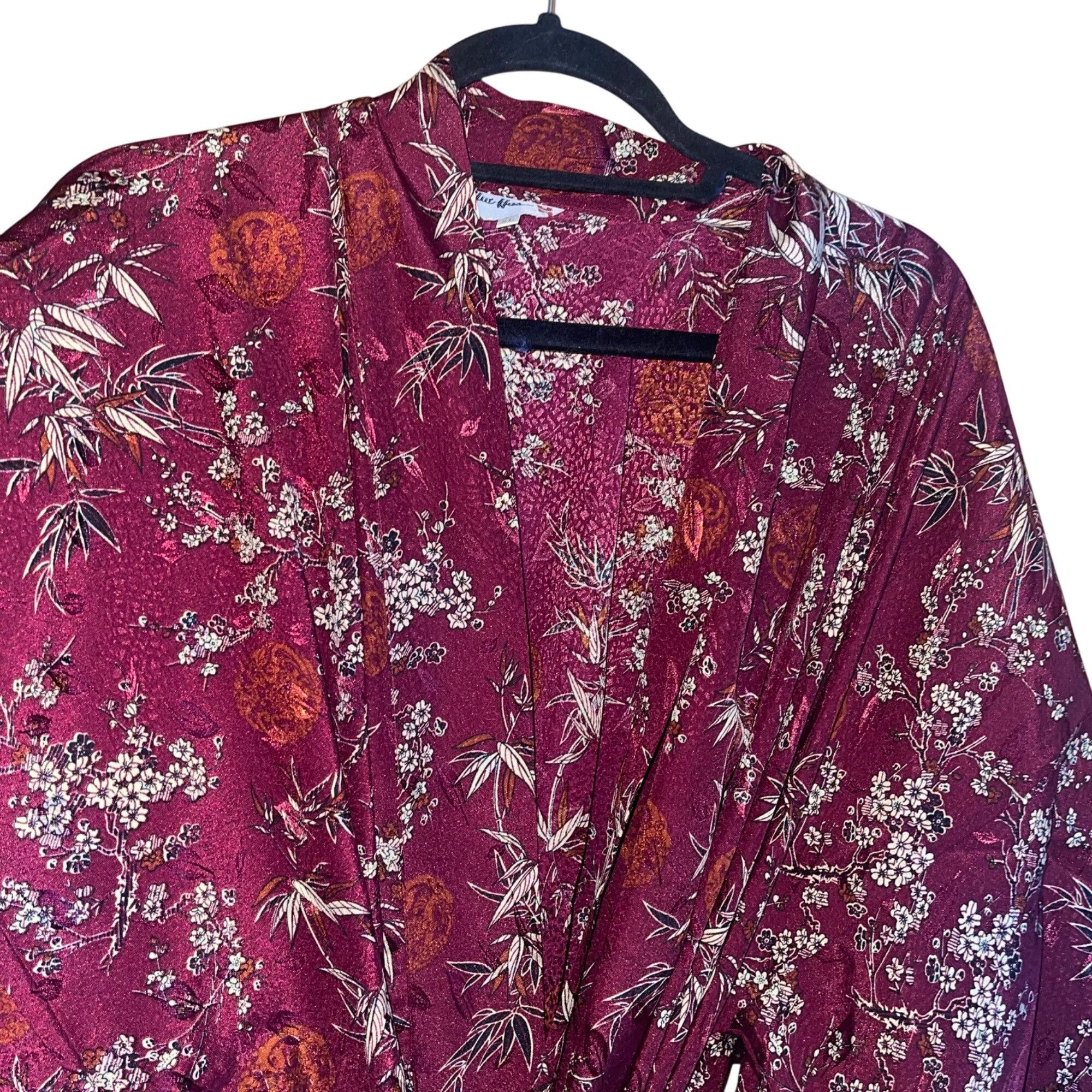 Vintage Yue Hera Vintage Womens Robe Size XL Burgundy Size ONE SIZE - 9 Thumbnail