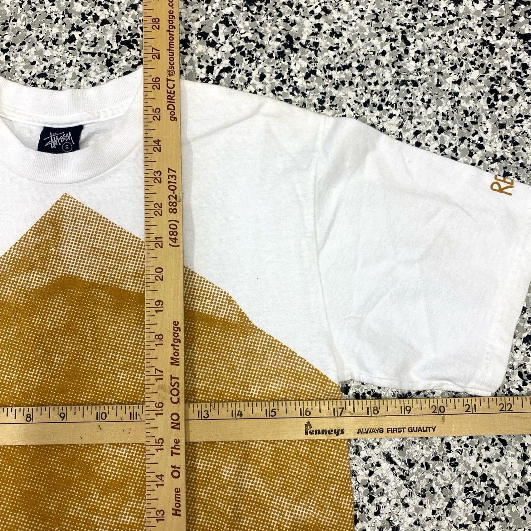 Vintage VINTAGE Stussy Shirt Mummy Pyramids Egyptian REAS Todd James S White Mens Small T-Shirt RARE Size US S / EU 44-46 / 1 - 2 Thumbnail