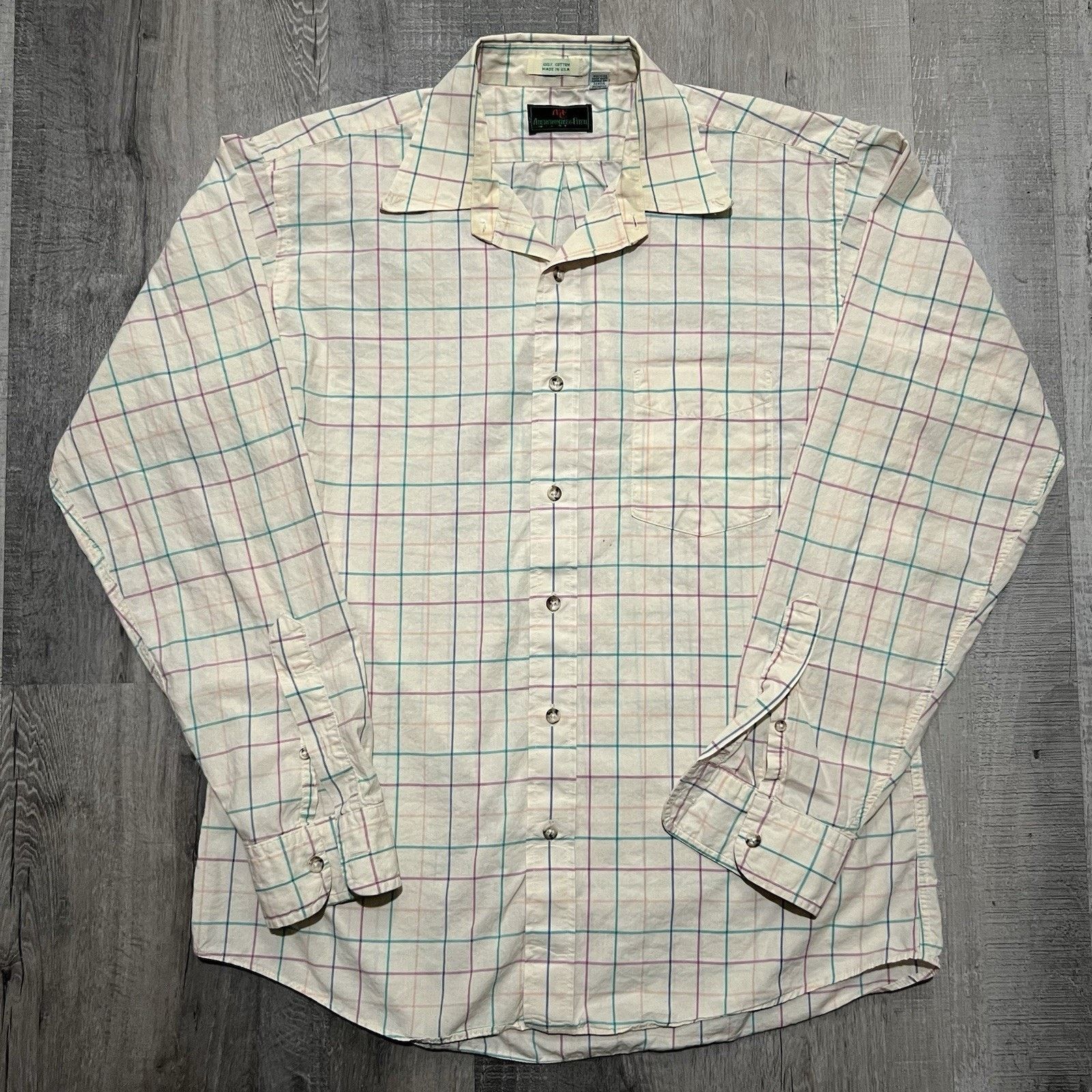 Abercrombie & Fitch VTG 80s Abercrombie & Fitch Mens Button Down Dress Shirt 16 Size US M / EU 48-50 / 2 - 1 Thumbnail