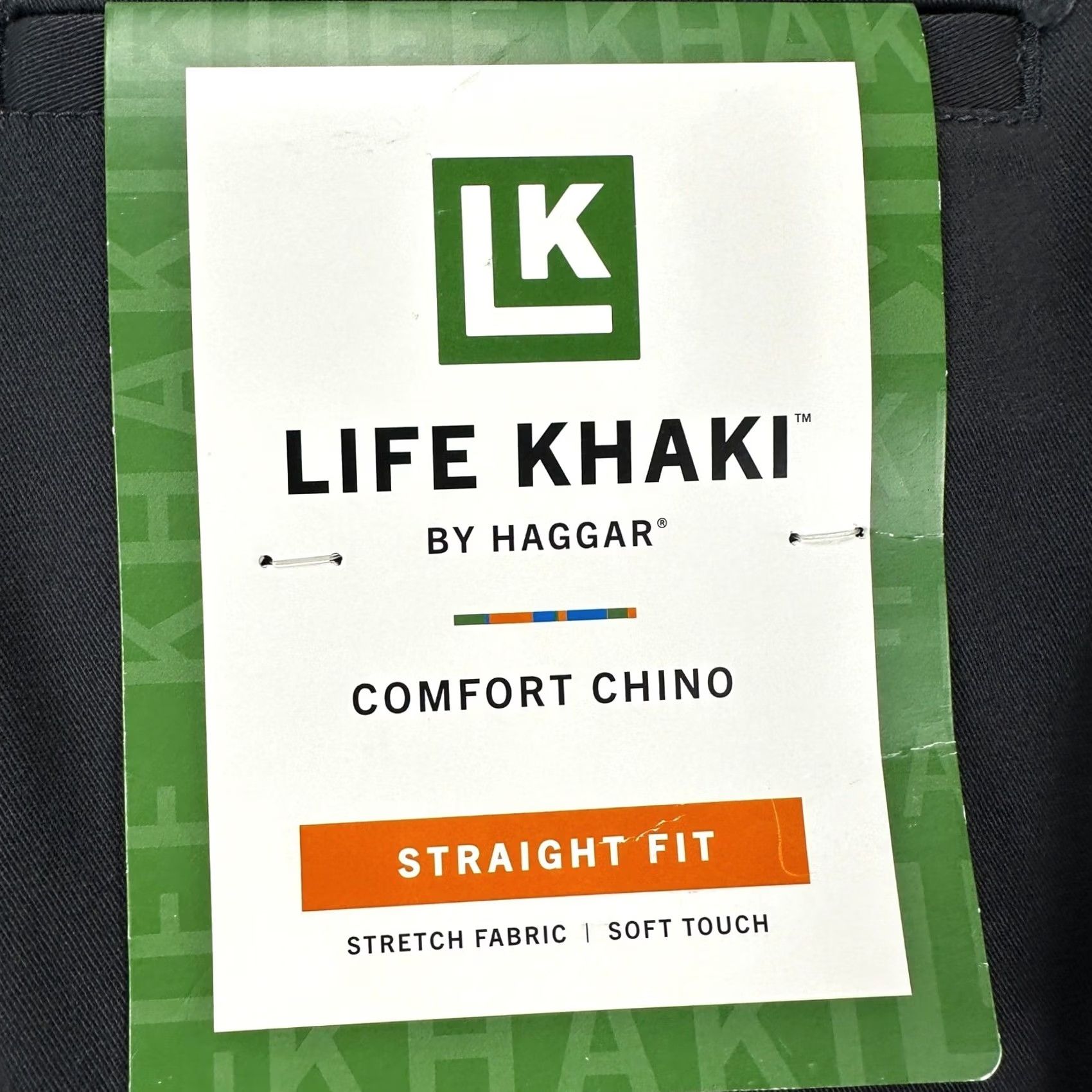 Haggar VINTAGE? No. Haggar Life Khaki Pants Chinos Mens 34X30 Black Comfort Stretch Straight Fit NEW Size US 34 / EU 50 - 2 Thumbnail