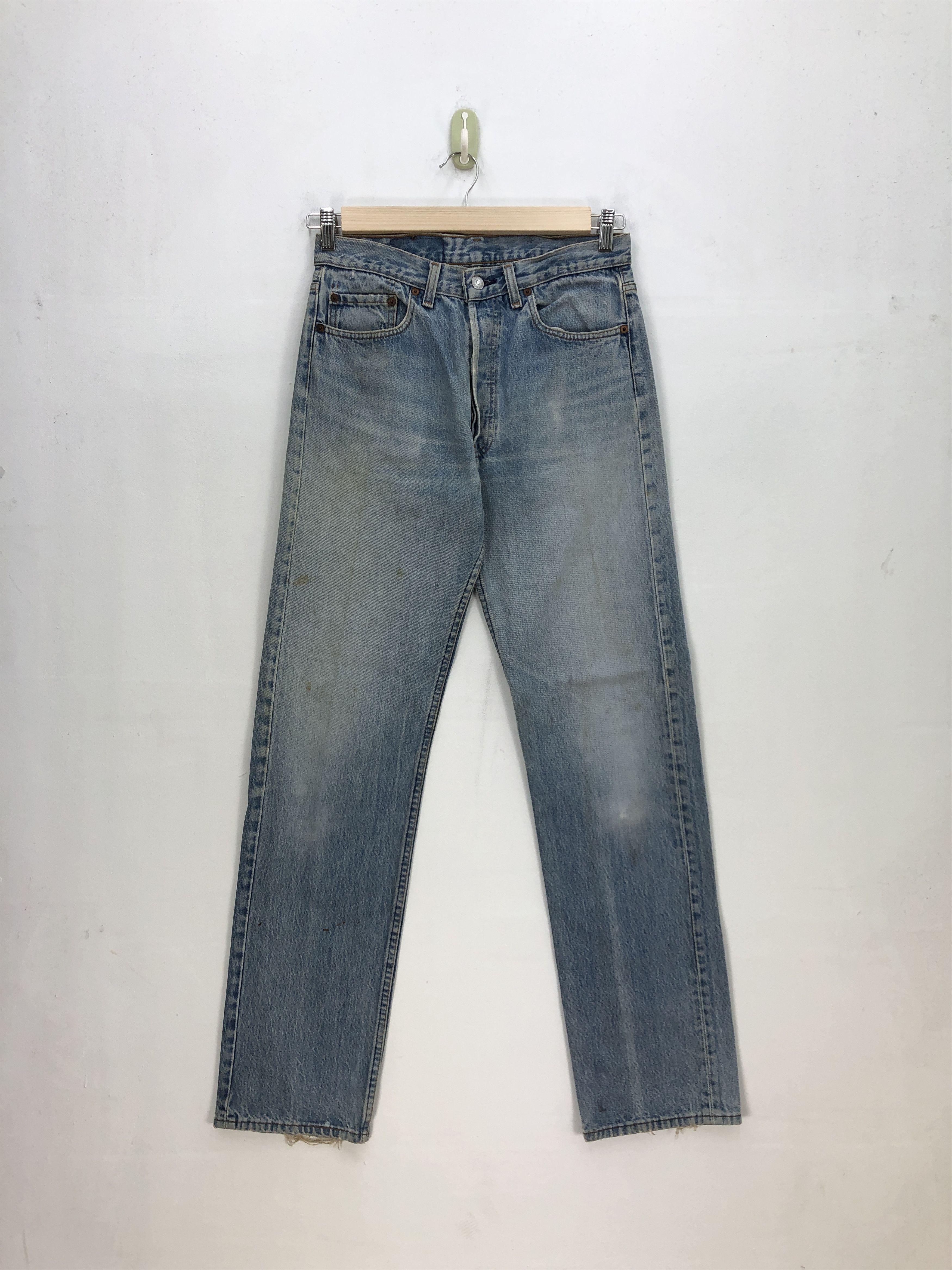 Levi's × Vintage Vintage Levi's 501 Sun Faded Jeans Light Wash Denim Size US 30 / EU 46 - 1 Thumbnail