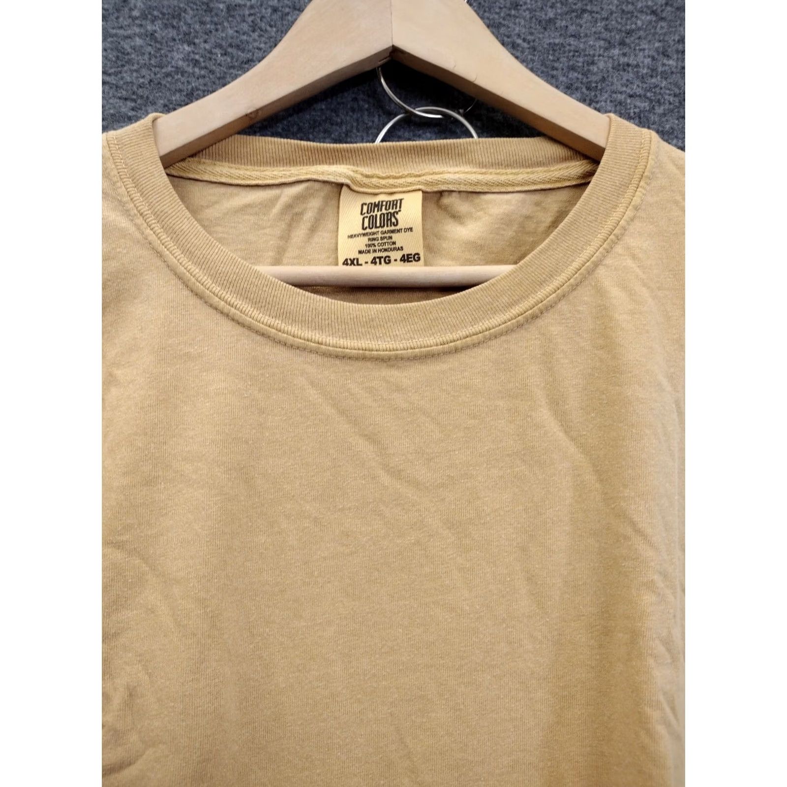 Comfort Colors Comfort Colors 100% Cotton Men's Mustard Short Sleeve Tee Shirt Heavyweight Crew Neck T-Shirt 4XL Size US XXL / EU 58 / 5 - 3 Thumbnail