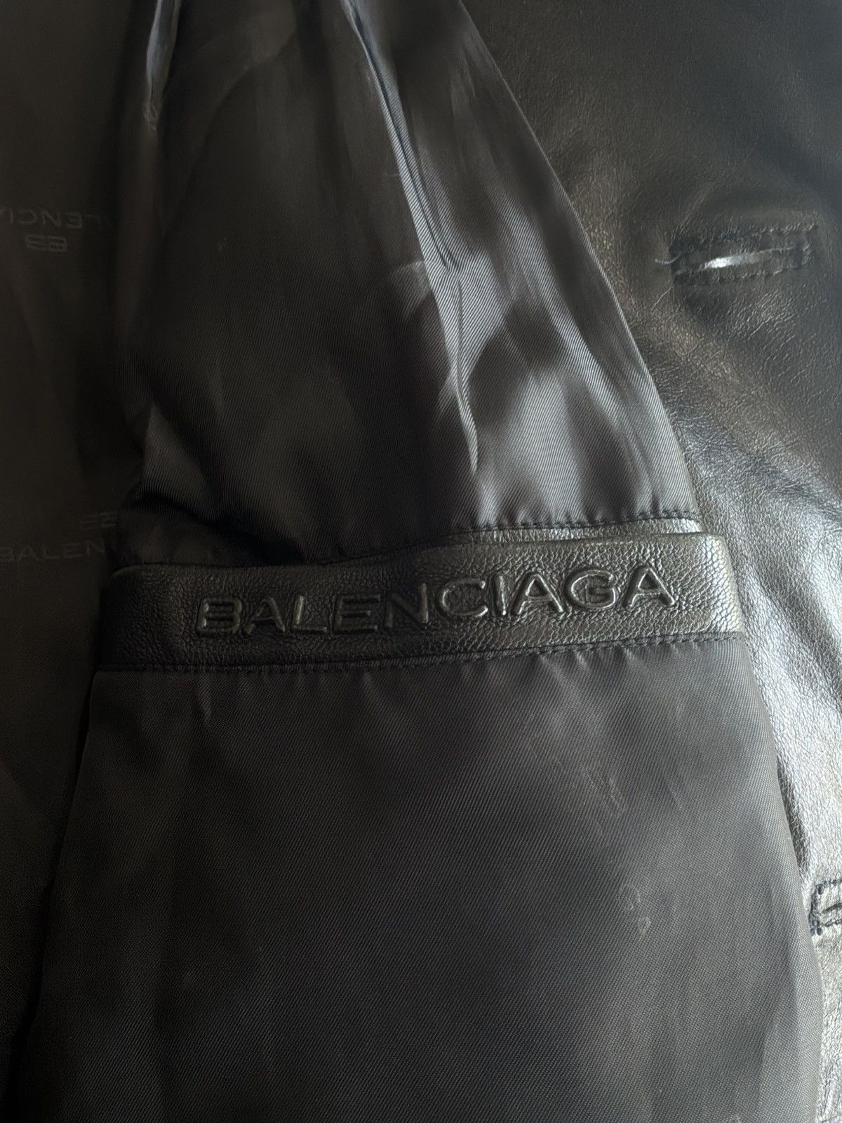Balenciaga Vintage Balenciaga - Nicolas Ghesquire Era - Leather Coat Size US XL / EU 56 / 4 - 8 Thumbnail