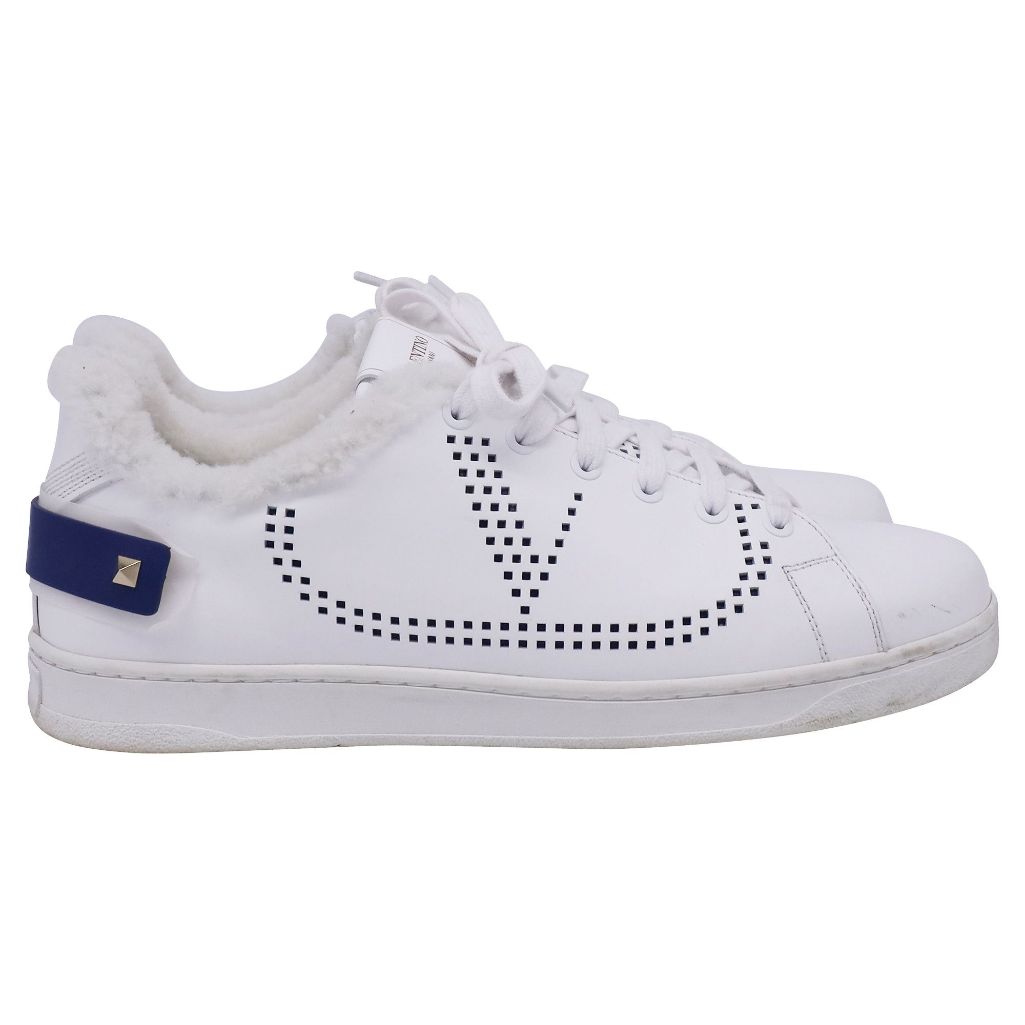 Valentino Valentino Garavani Backnet Perforated Shear-Lined Sneakers i Size US 8 / EU 41 - 1 Thumbnail