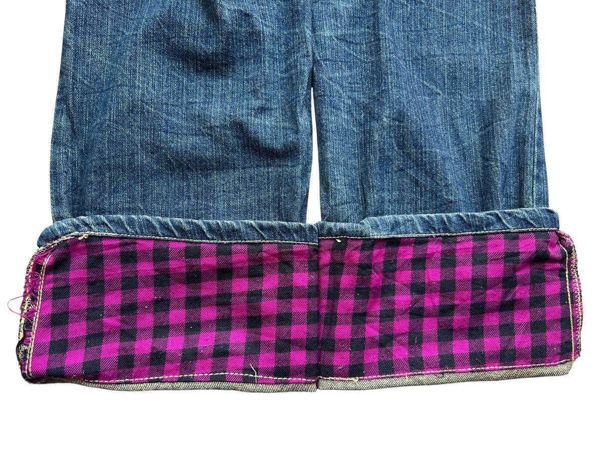Japanese Brand Double Waist Japan Pleated Straight Denim Jeans 31x31.5 Size US 31 - 5 Thumbnail