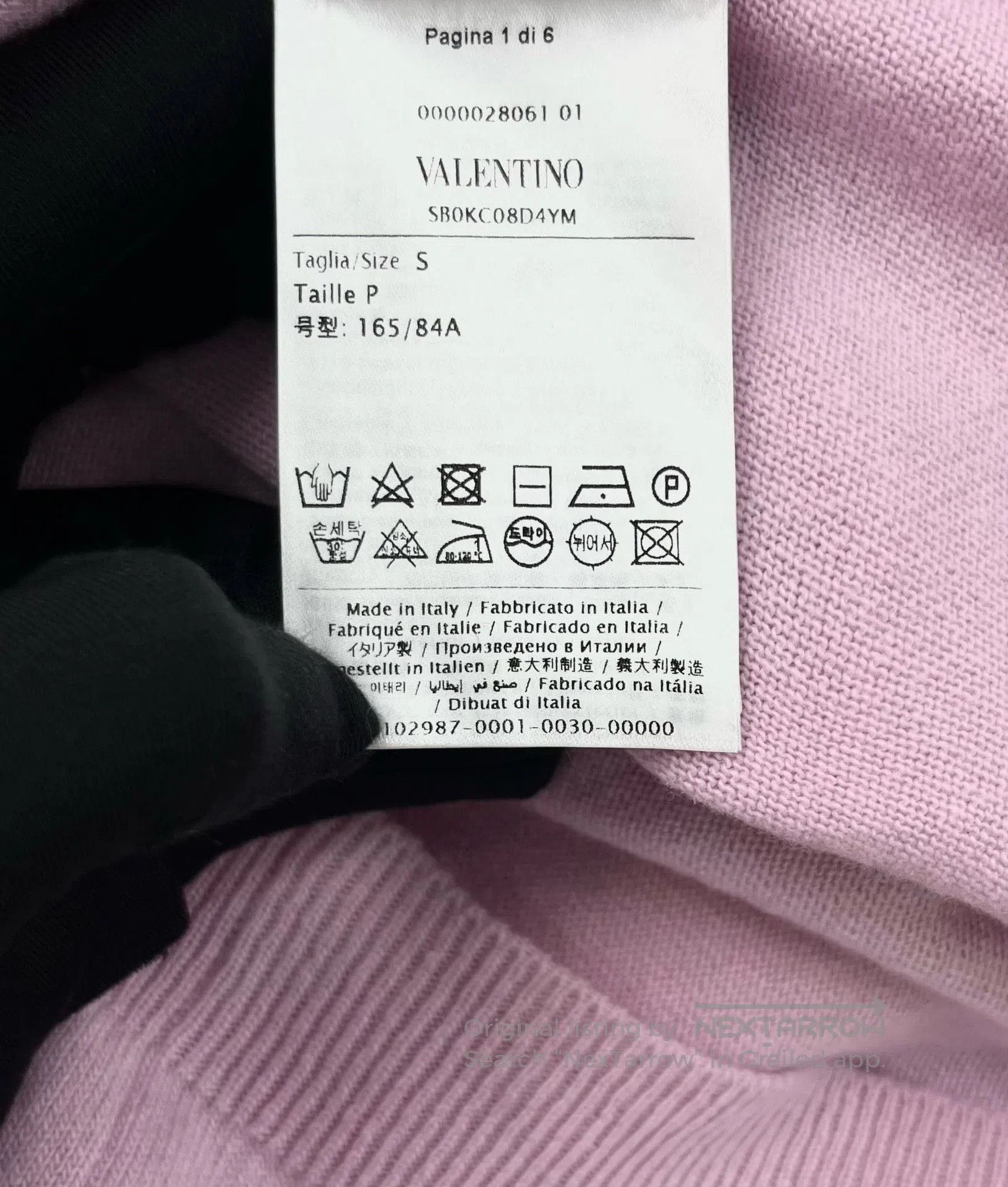 Valentino Valentino Cashmere Blend Butterfly Portrait Knit Sweater. Size S / US 4 / IT 40 - 4 Thumbnail