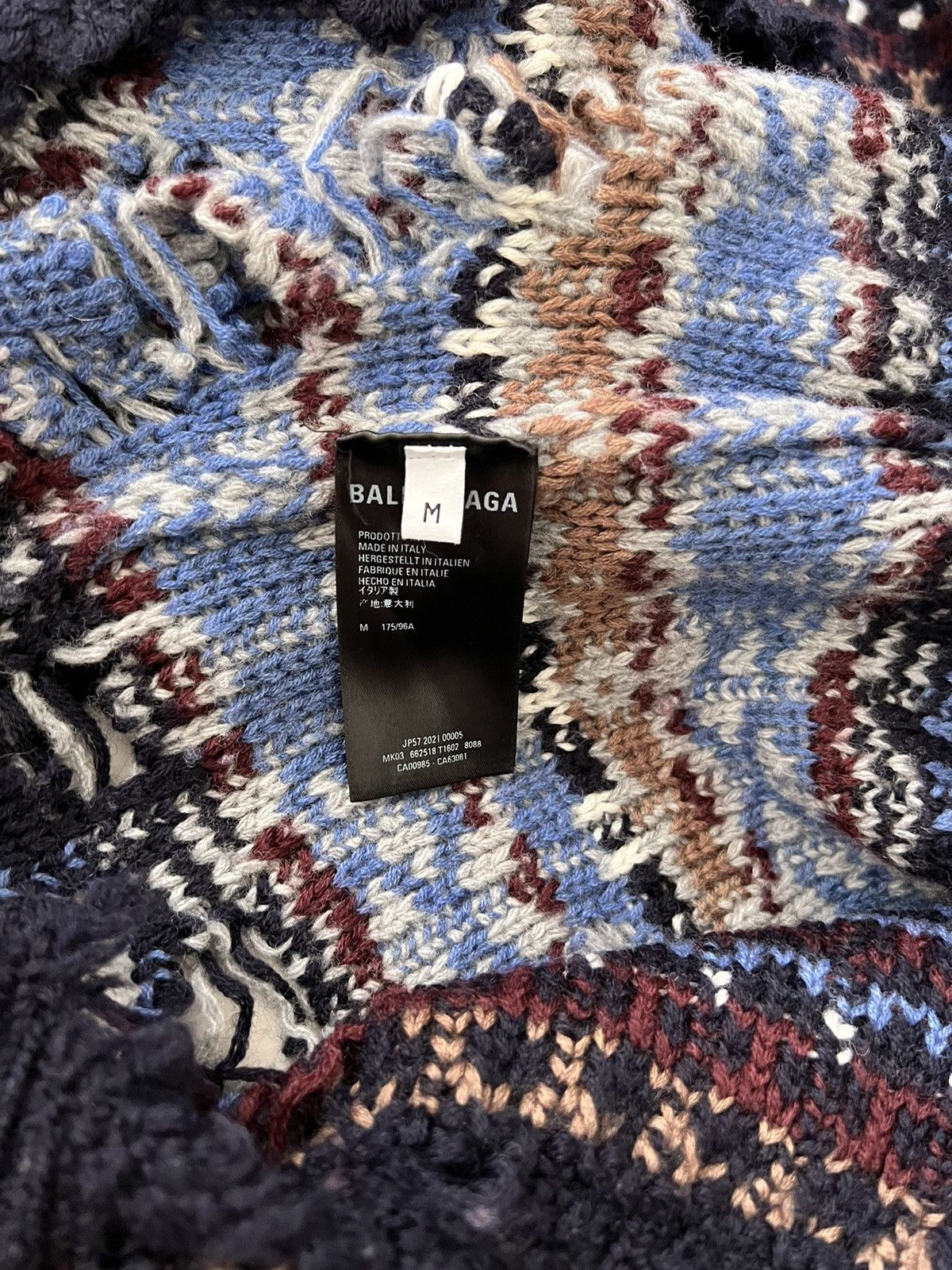 Balenciaga Balenciaga “Afterworld” Destroyed Wool Sweater Size US M / EU 48-50 / 2 - 9 Thumbnail
