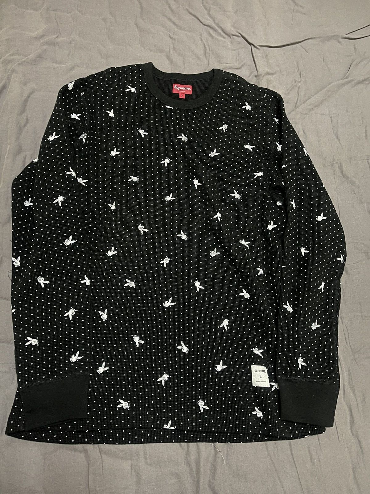 Supreme Supreme playboy waffle thermal crewneck crew | Grailed