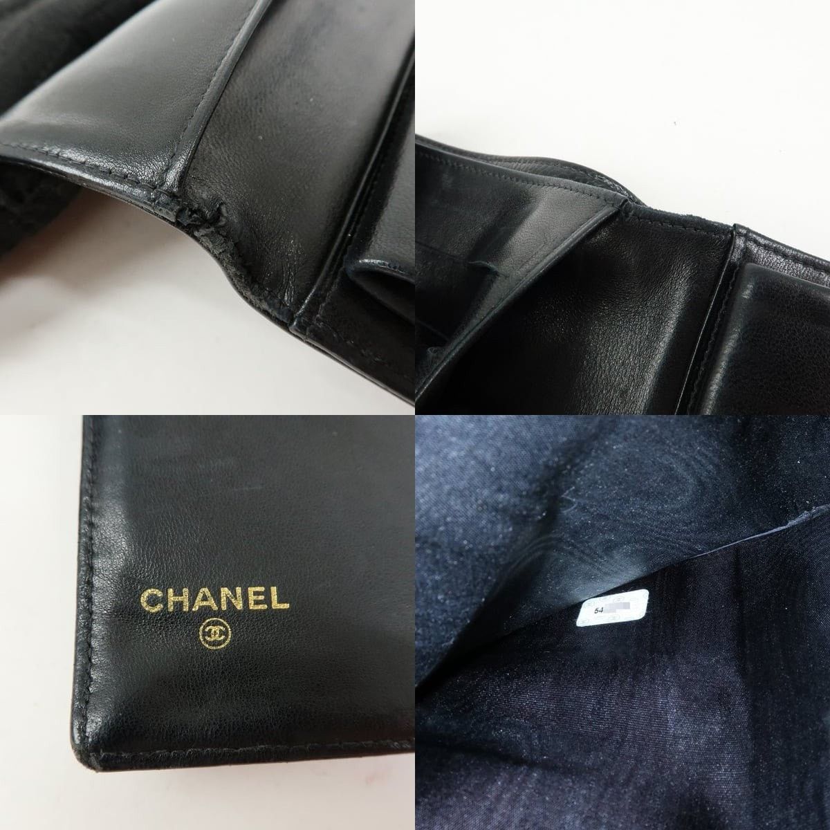 Chanel Chanel CC Logo Caviar Leather Wallet Black Size ONE SIZE - 7 Thumbnail