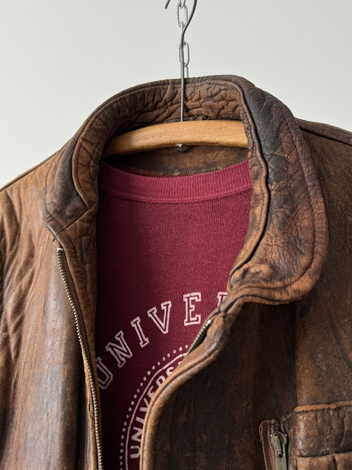 Vintage ≈1960s Vintage USA Hunting 2 in 1 Faded Leather Jacket Size US M / EU 48-50 / 2 - 3 Thumbnail