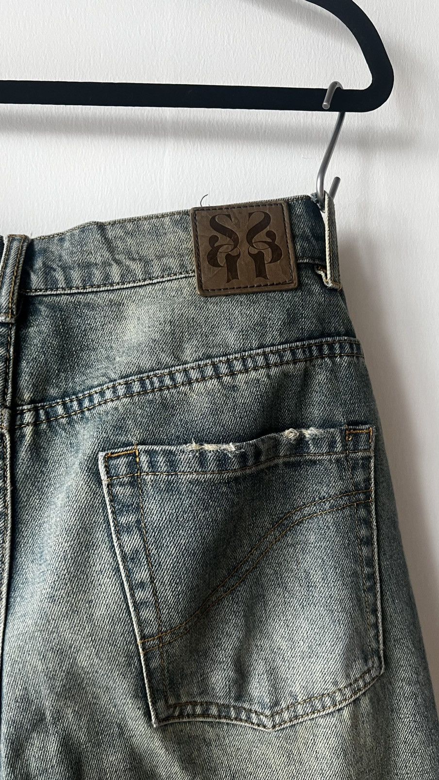 SIMPLE PROJECT Distressed wide leg jeans Size US 29 - 5 Thumbnail