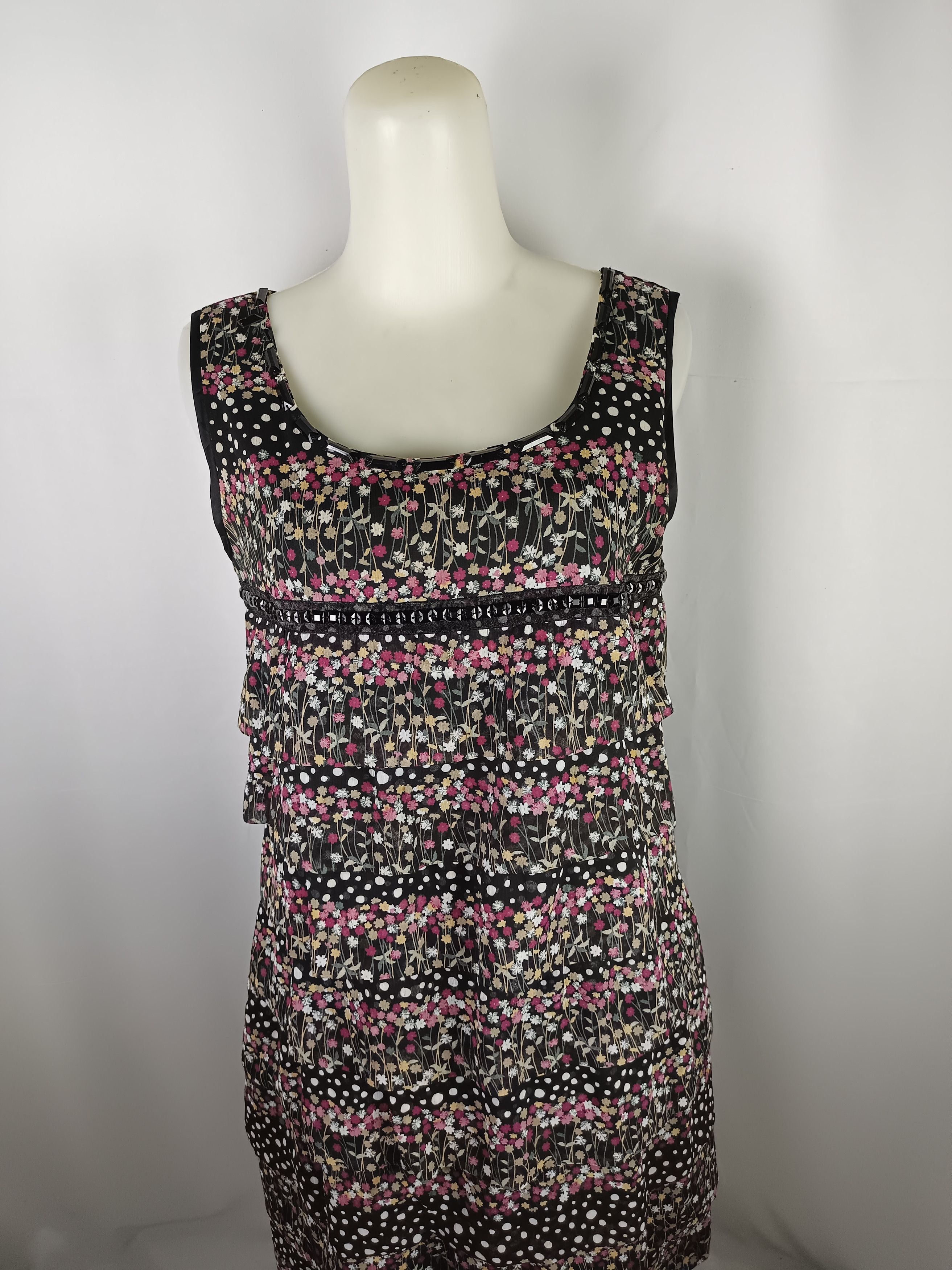 Japanese Brand × Vintage MIND BRIDGE Floral & Polka Dots Print Sleeveless Dress Size M / US 6-8 / IT 42-44 - 16 Thumbnail