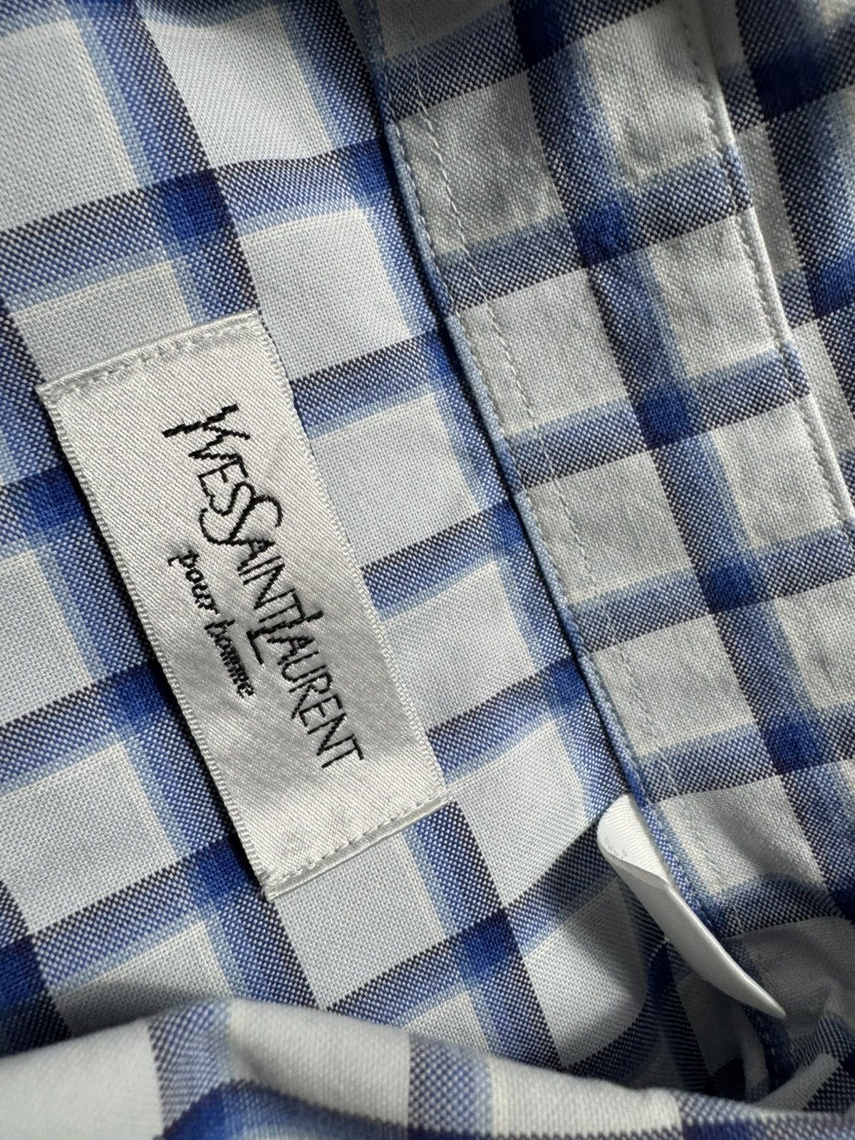 Yves Saint Laurent Yves Saint Laurent YSL Checked Short Sleeve Button Up Shirt Size US L / EU 52-54 / 3 - 6 Thumbnail