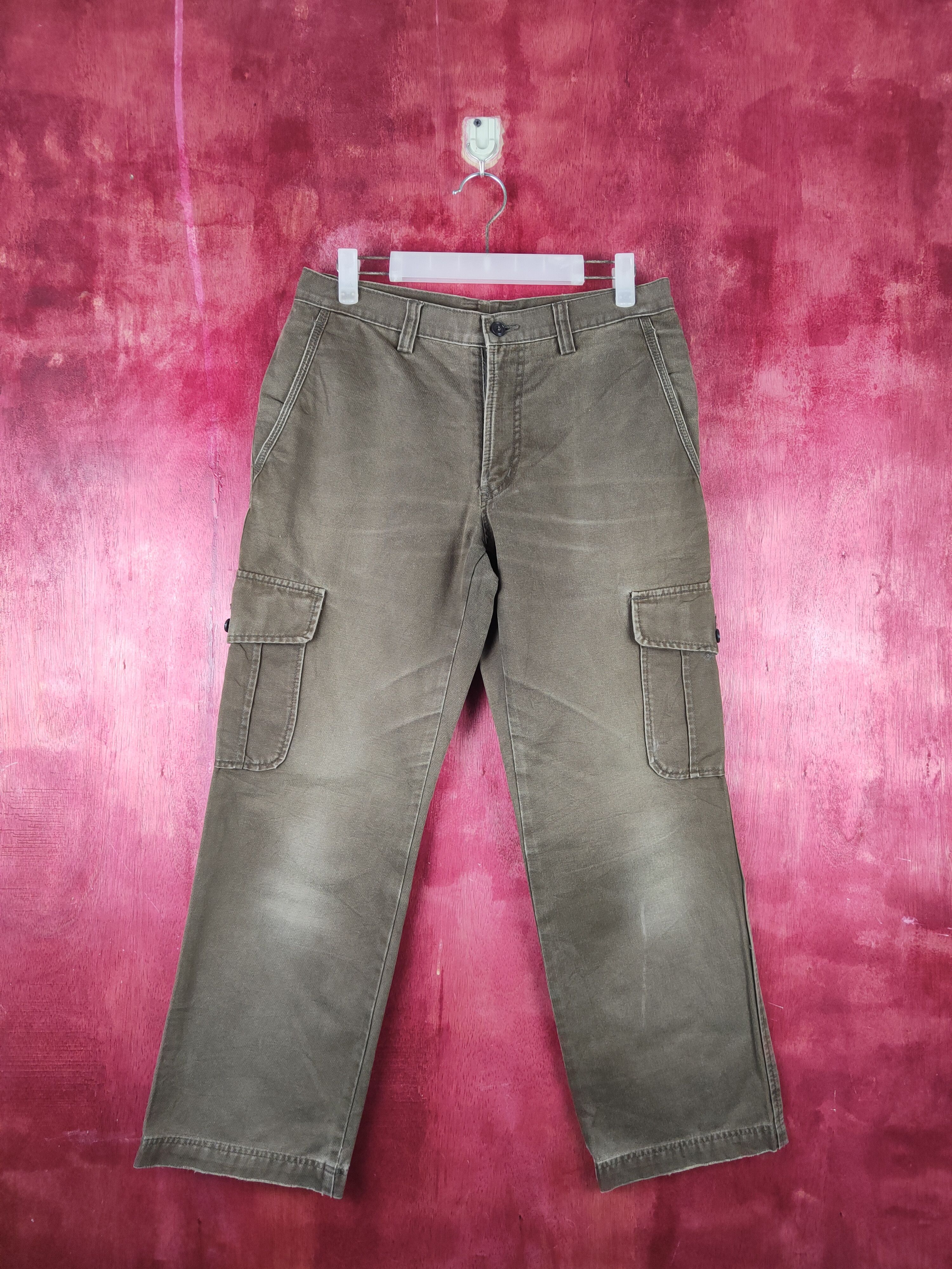 Japanese Brand Vintage Design Works Dark Brown Cargo Pants N#S014 Size US 29 - 1 Thumbnail