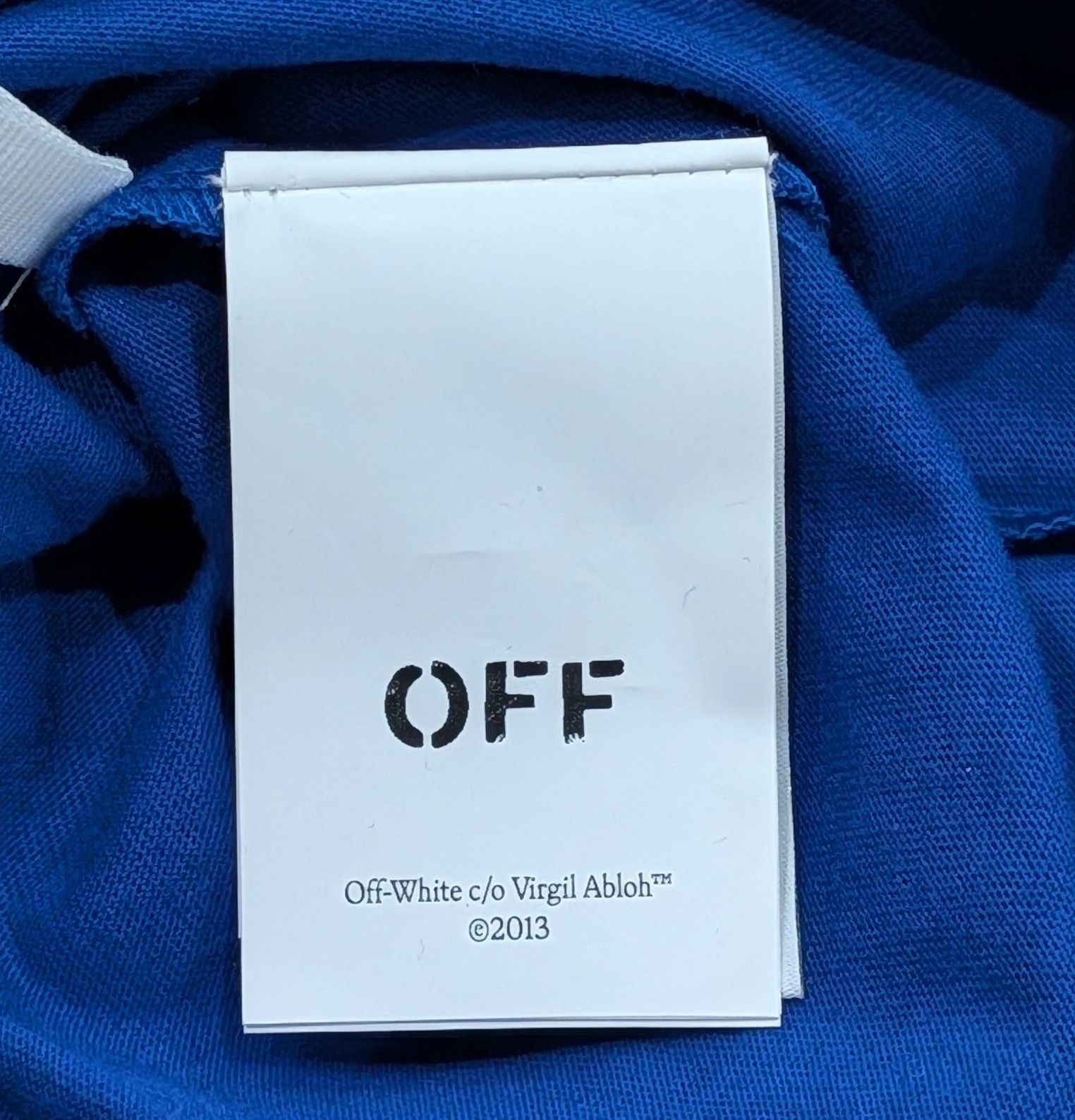 Off-White Off-White Slim Fit Logo Cotton T-Shirt Dark Blue Small Size US S / EU 44-46 / 1 - 4 Thumbnail