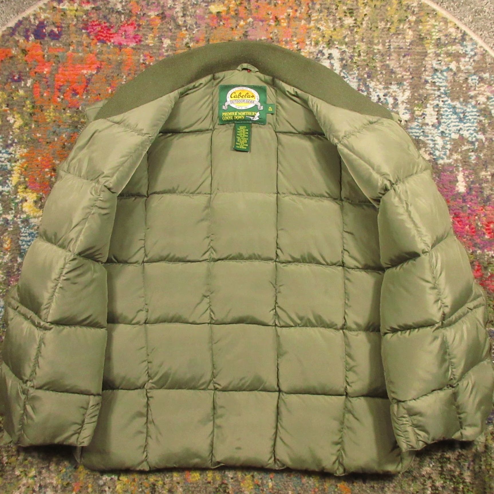 Vintage Cabela's Premier Northern Goose Down Quilted Puffer Jacket Mens XL Green Coat Wardrobe Winter 90s Outdoor Puffer Jacket Mens Green XL Size US XL / EU 56 / 4 - 5 Thumbnail