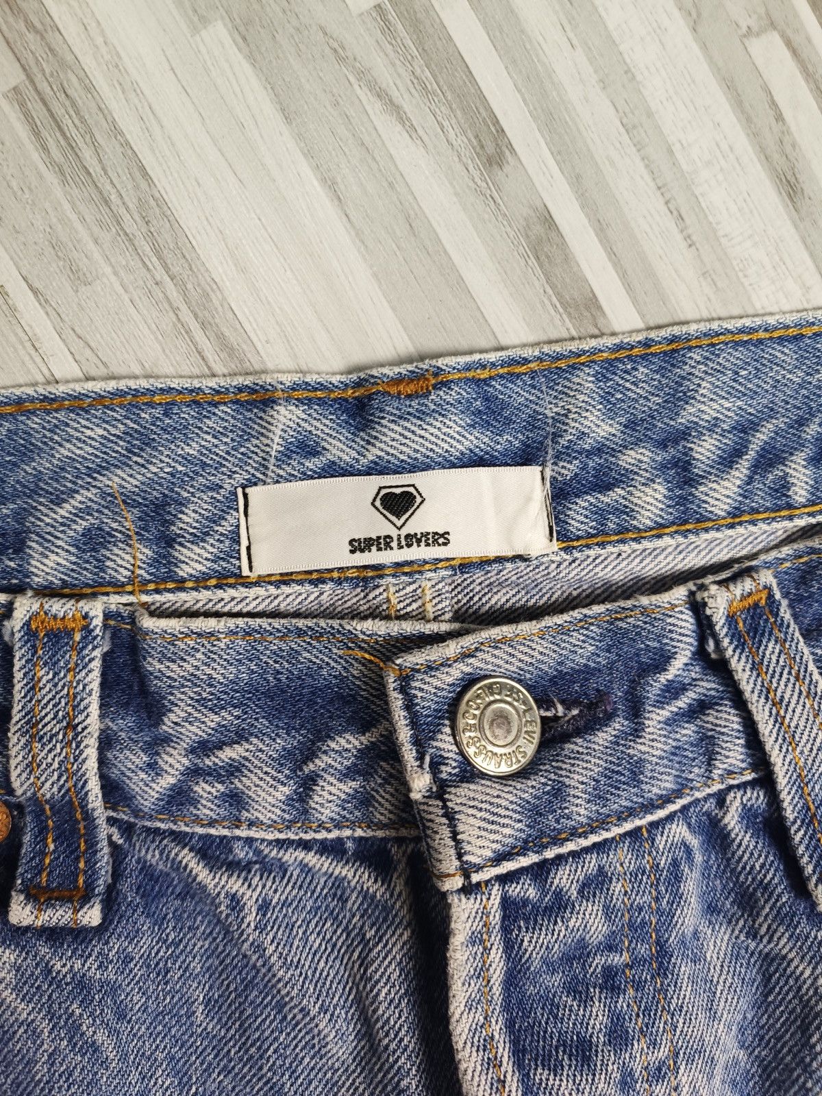 Japanese Brand × Jean × Vintage SUPERLOVERS jeans skull print Size US 32 / EU 48 - 4 Thumbnail