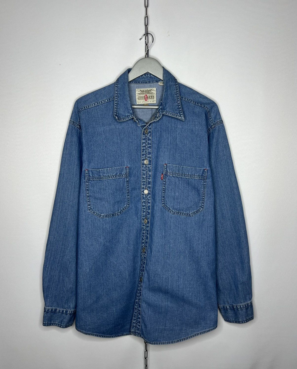 Levi's Levi’s Red Tab Denim Shirt Long Sleeve Rare Size US L / EU 52-54 / 3 - 1 Thumbnail