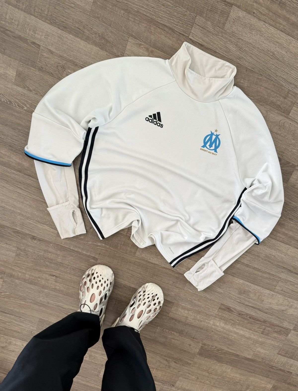 Adidas Olimpique Marseille Y2k Drill Rare Blokecore Soccer Jacket Size US L / EU 52-54 / 3 - 1 Thumbnail