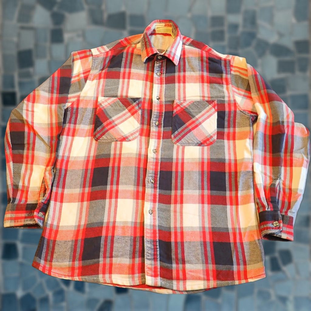 トップス 90s BIG MAC vintage cotton flannel shirt Big Mac Vintage Flannel Shirt Mens Plaid Cotton Large