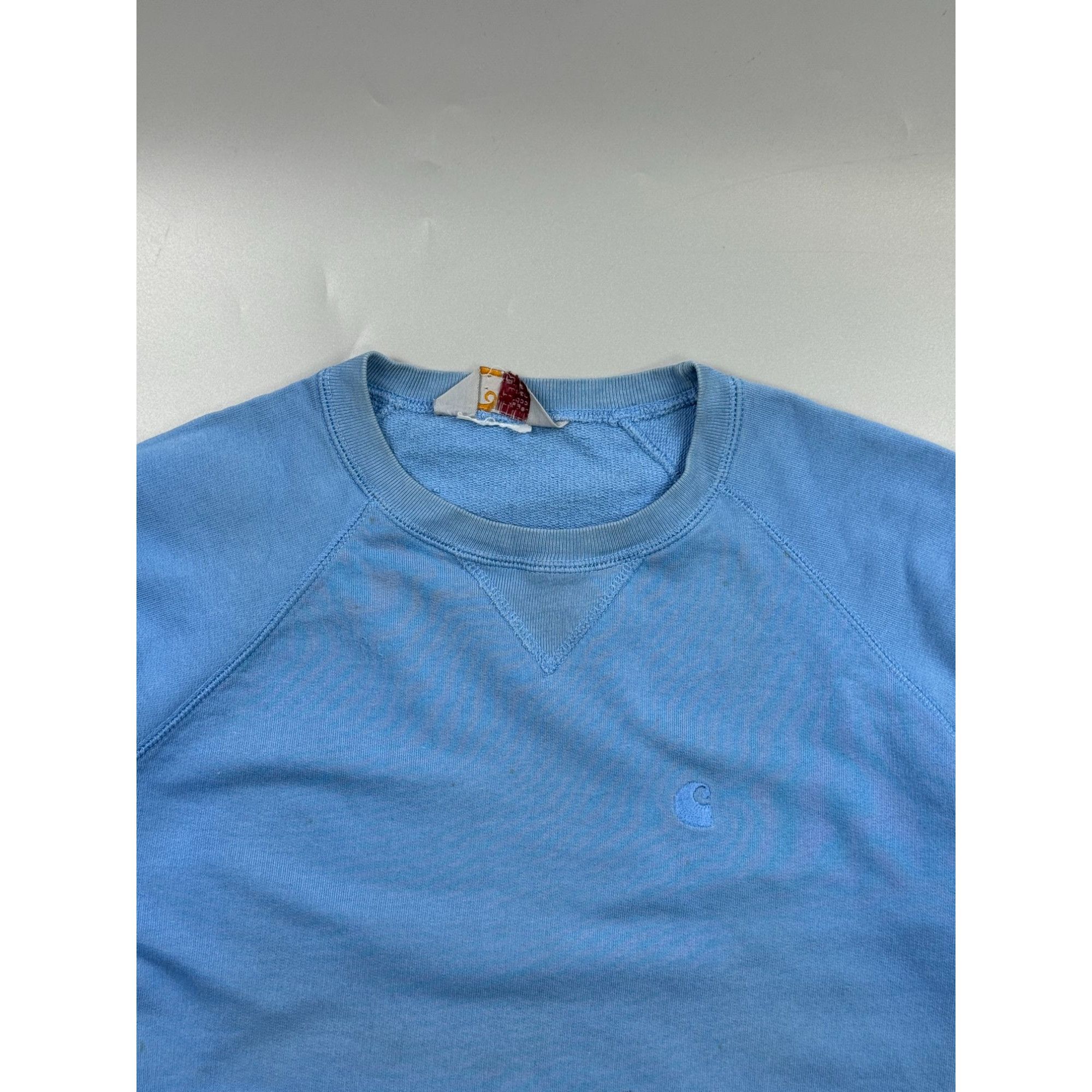 Carhartt Carhartt Vintage Distressed Light Blue Sweatshirt (Y1205) Size US M / EU 48-50 / 2 - 3 Thumbnail
