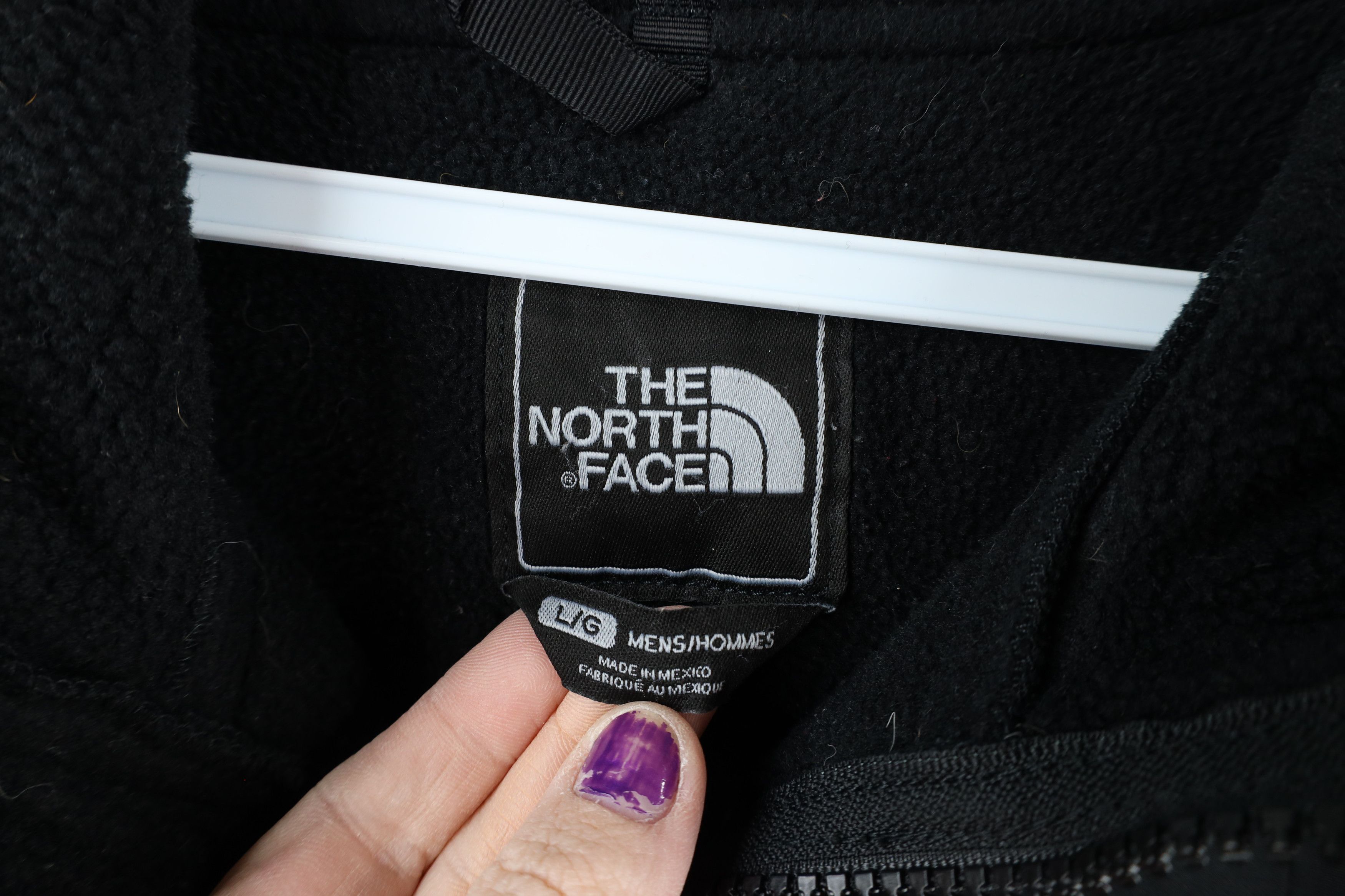 The North Face × Vintage Vintage The North Face Hooded Denali Fleece Jacket Black Size US L / EU 52-54 / 3 - 8 Thumbnail