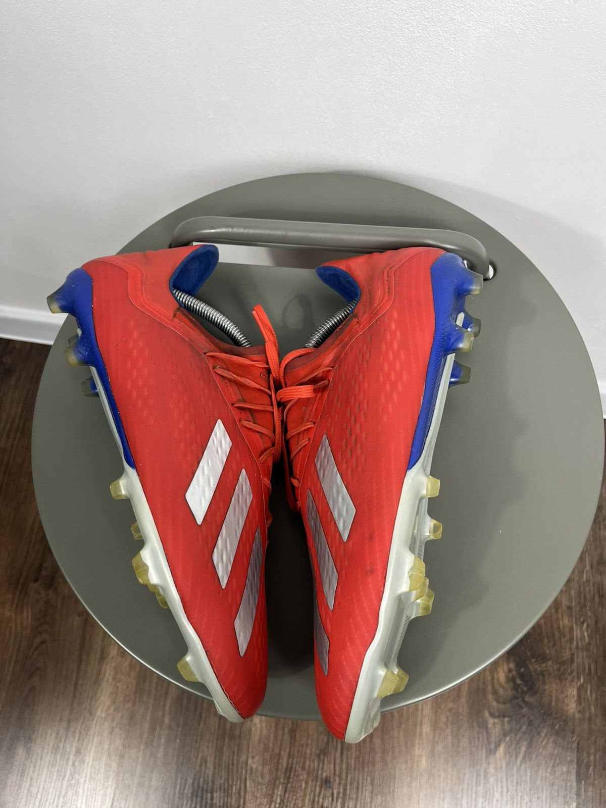Adidas Adidas Red Soccer Cleats 11.5 US FG Ground Lightweight Boots Size US 11.5 / EU 44-45 - 8 Thumbnail