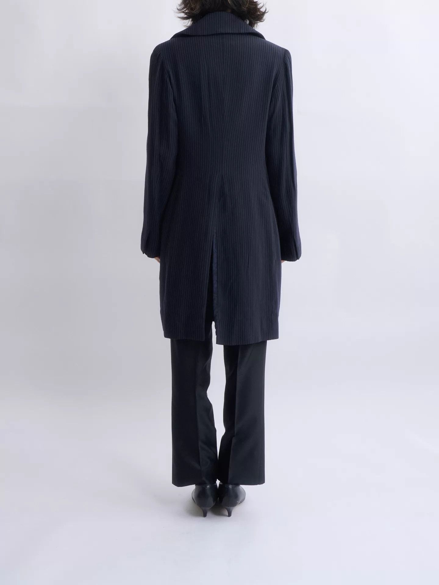 Romeo Gigli ROMEO GIGLI 1995AW Striped DB Long Coat Size M / US 6-8 / IT 42-44 - 6 Thumbnail