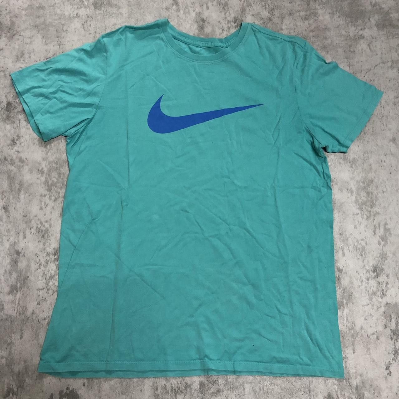 Nike Nike blue and green cotton tee Size US L / EU 52-54 / 3 - 1 Thumbnail