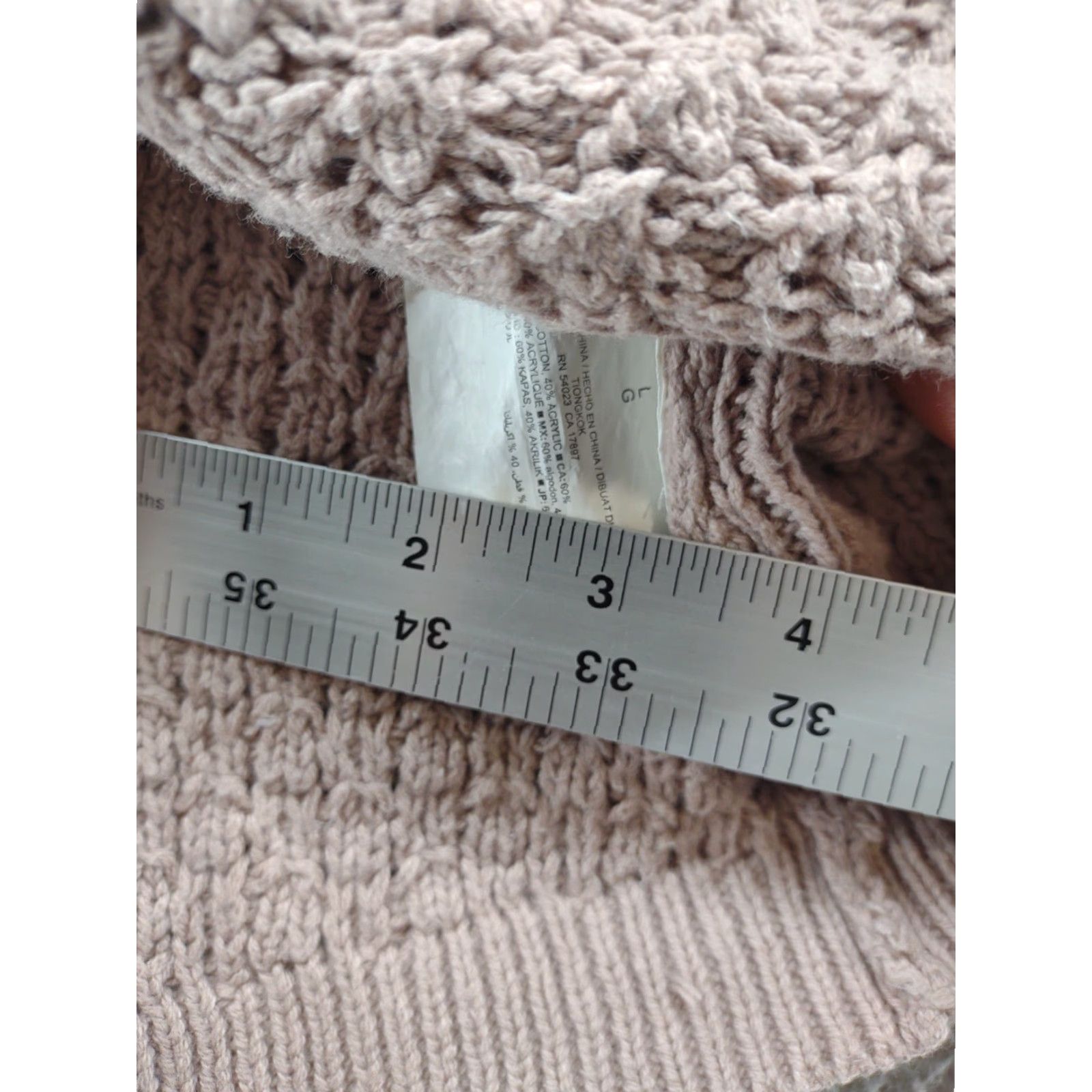 Old Navy Old Navy Women's Textured Knit Pullover Sweater Size L Pale Pink Knit Size S / US 4 / IT 40 - 3 Thumbnail
