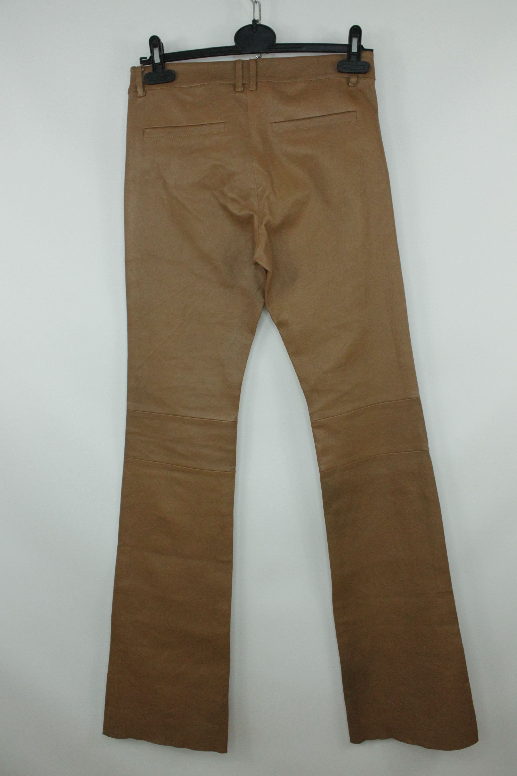 Genuine Leather × Gestuz Gestuz Desmond Brown Lamb Leather Flare Pants Size 26" / US 2 / IT 38 - 8 Thumbnail