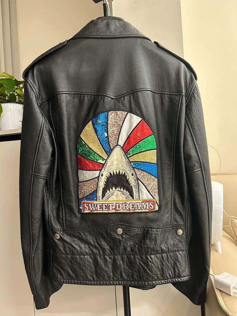 Yves Saint Laurent Saint Laruent 16aw Candy Rainbow Shark L01 Motorcycle Leath Size US M / EU 48-50 / 2 - 3 Thumbnail