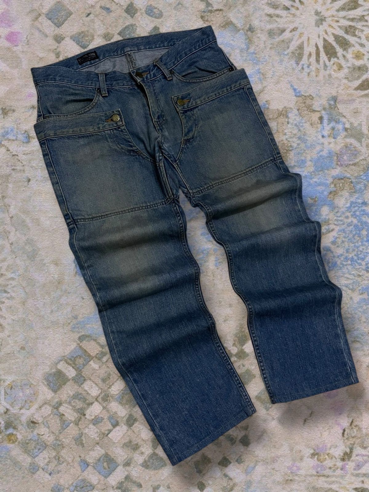 Final Home Vintage 90s Authentic Designer Final Home Double Waist Denim Size US 33 - 2 Thumbnail