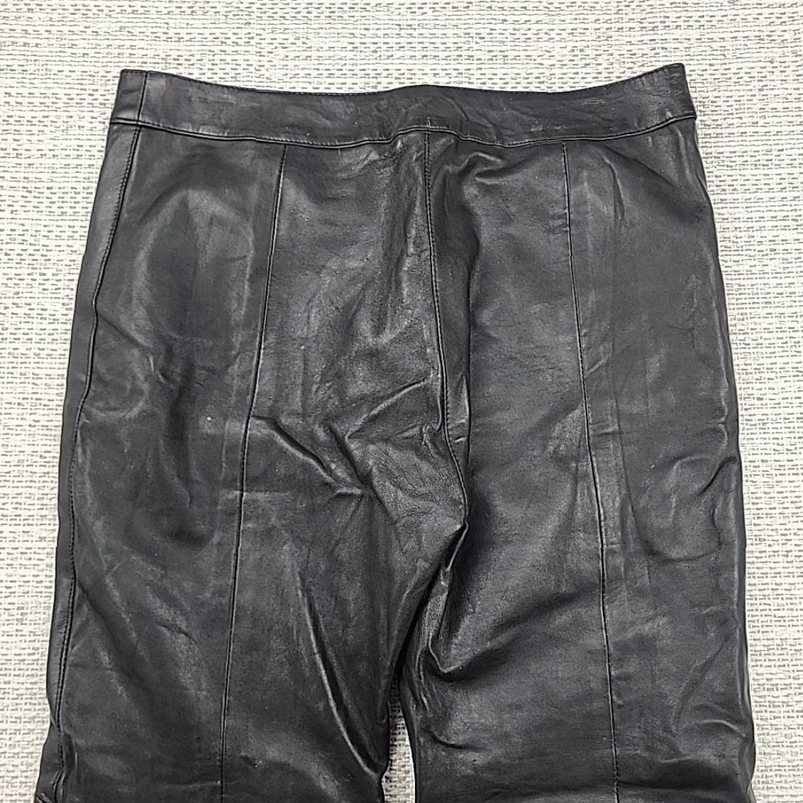 Vintage Leather 2000 By Hira Imports Jeans Womens Size 16 Black Leather Pants Size 38" / US 16 / IT 52 - 3 Thumbnail