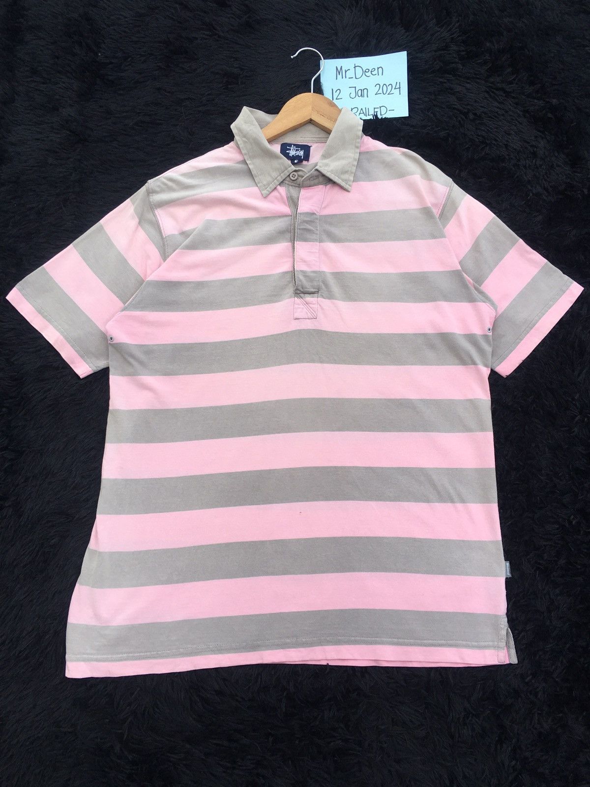 Stussy Rare Vintage Stussy Pink Stripes Collar Shirt Size US M / EU 48-50 / 2 - 4 Thumbnail