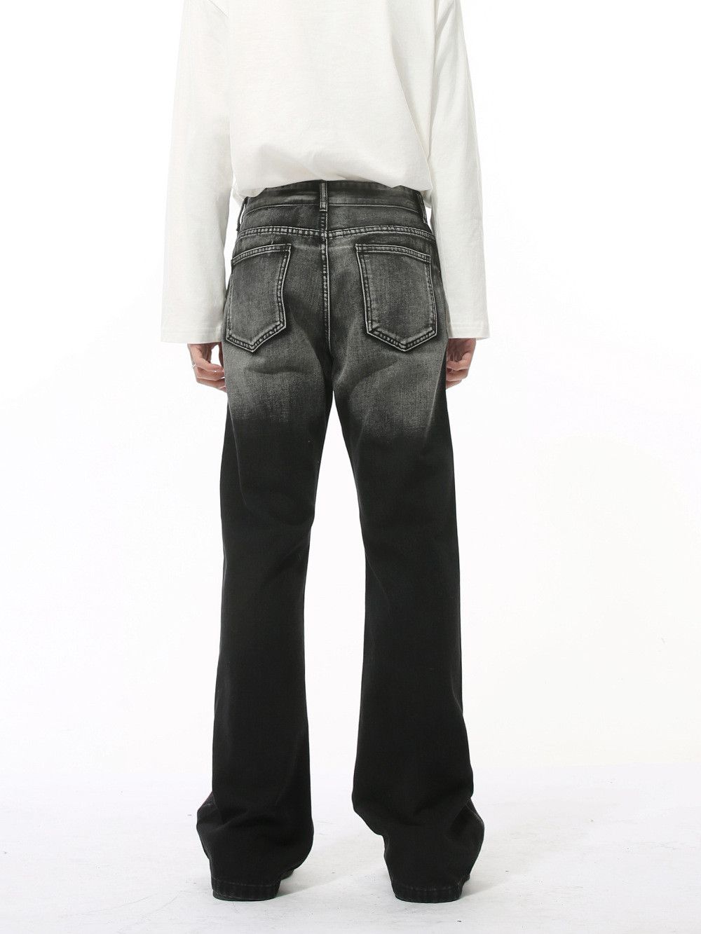 Japanese Brand Retro loose gradient micro flared jeans Size US 32 / EU 48 - 3 Thumbnail