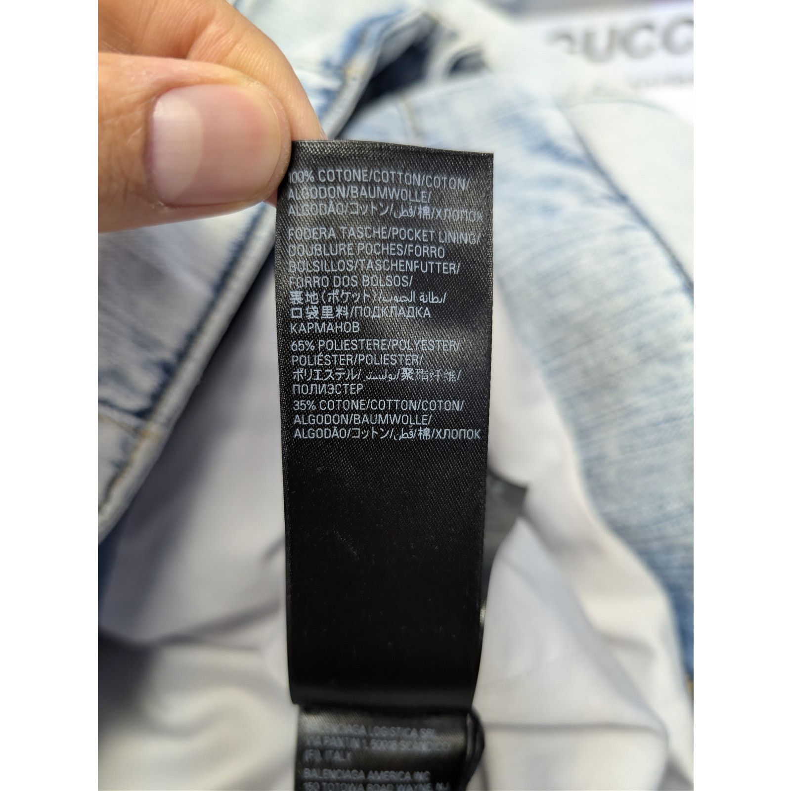 Balenciaga o1rshd1 Italian Indigo Ring Denim Racer Jacket Bleached Ring Size US XL / EU 56 / 4 - 21 Thumbnail