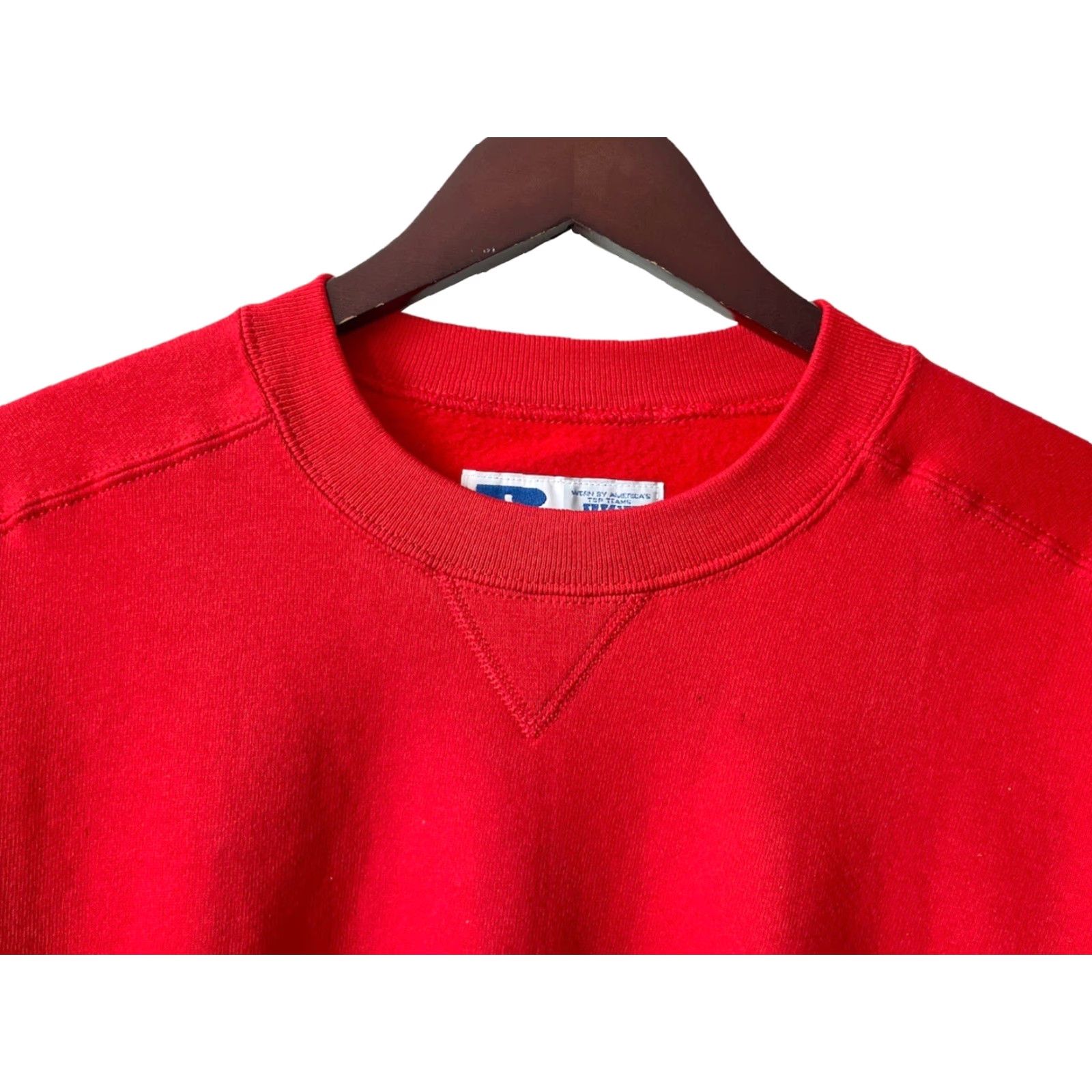 Russell Athletic VINTAGE Russell Athletic Sweatshirt Mens XL High Cotton Crewneck Deadstock NWT 90s Red Eagle Logo Front Left Embroidered Unique 90s Sweatshirt Size US XL / EU 56 / 4 - 4 Thumbnail