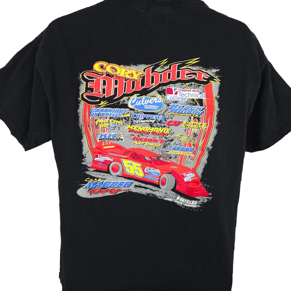 Gildan Cory Mahder T Shirt Mens Large Black Modified Racing No 55 Size US L / EU 52-54 / 3 - 4 Thumbnail