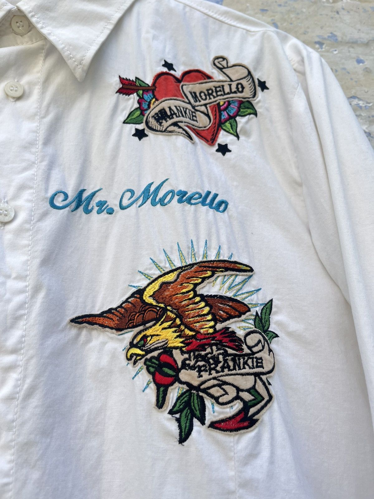 Beauty Beast Y2K Frankie Morello Button up Shirt Embroided Patchwork Size US L / EU 52-54 / 3 - 1 Thumbnail