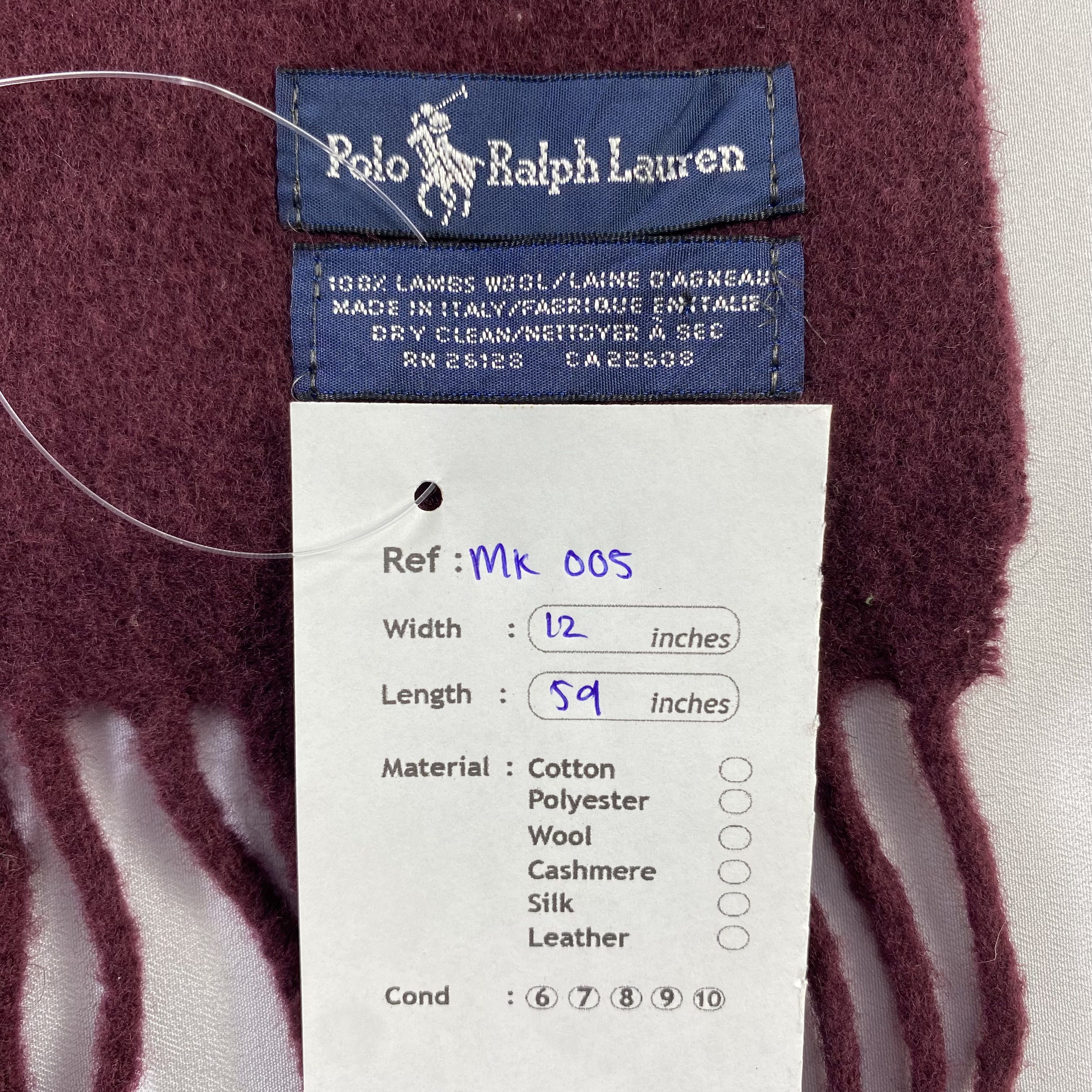 Polo Ralph Lauren Polo Ralph Lauren Scarf Plain Neck Wrap Wool Muffler Size ONE SIZE - 6 Thumbnail