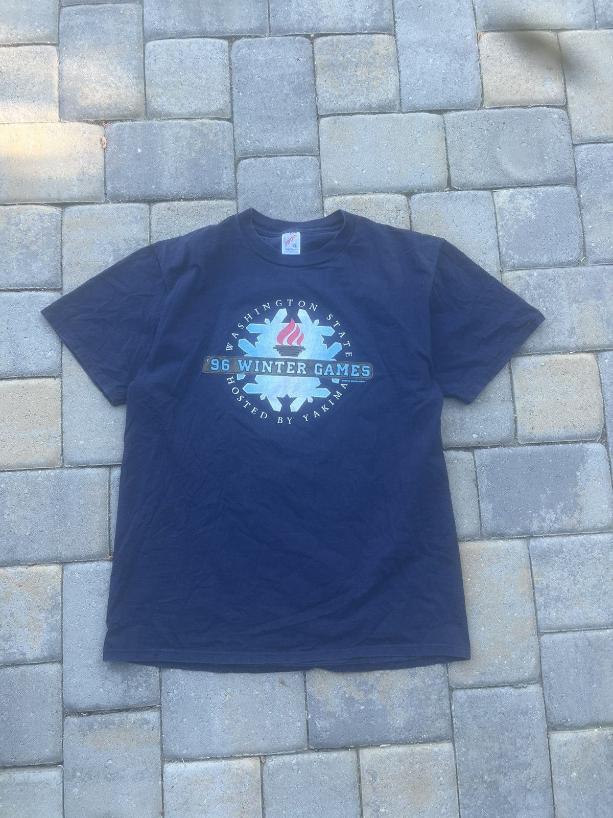 USA Olympics Vintage 1996 Winter Games Tee Size US XL / EU 56 / 4 - 1 Thumbnail